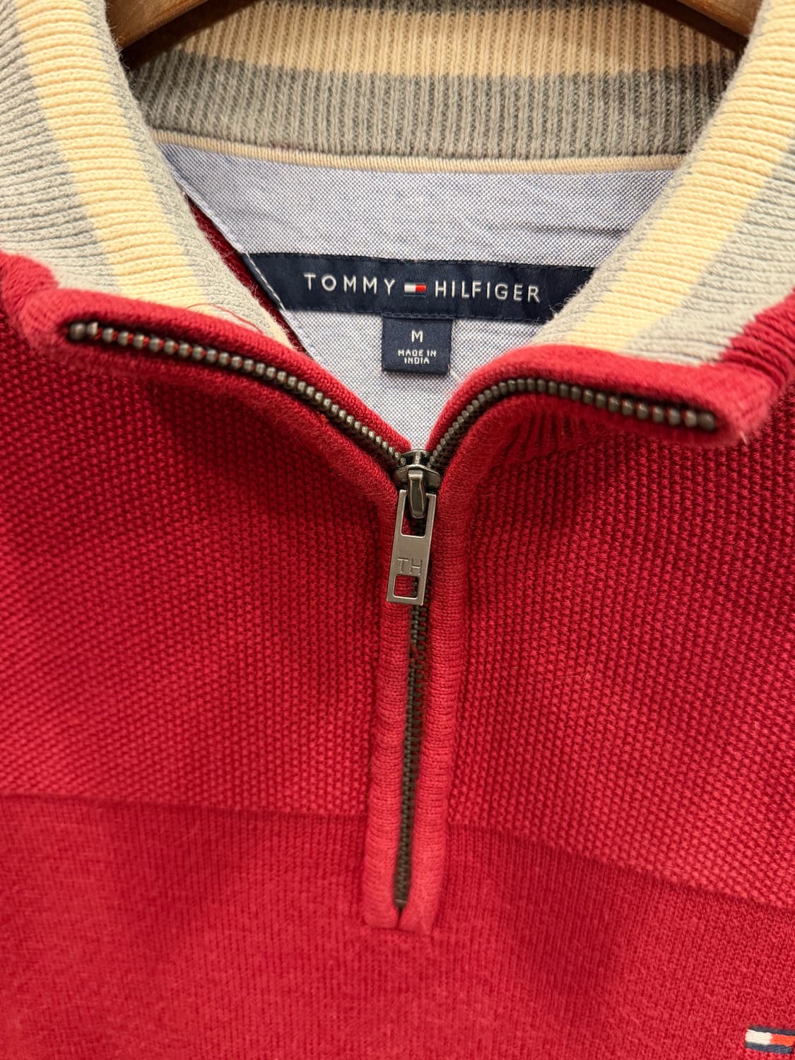 Tommy Hilfiger 타미힐피거 하프넥 쿼터 집업 니트 상품이미지4