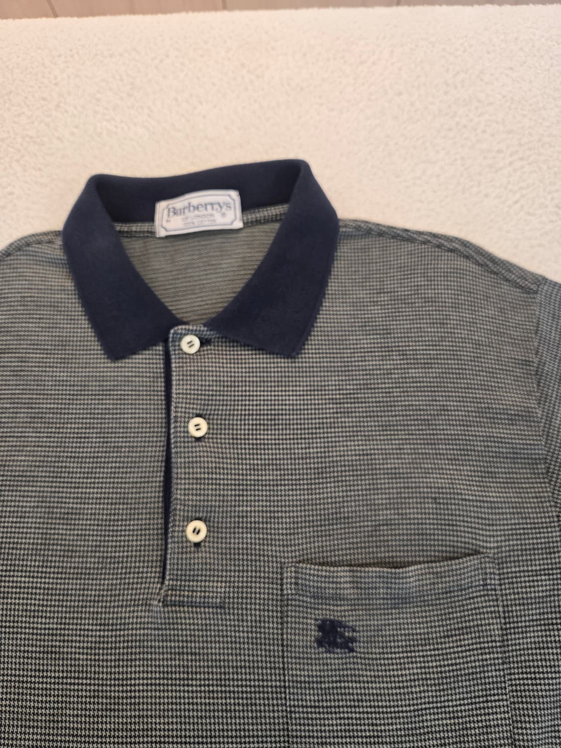 버버리 블랙/네이비 반팔 폴로티(아메카지감성) M 상품이미지5