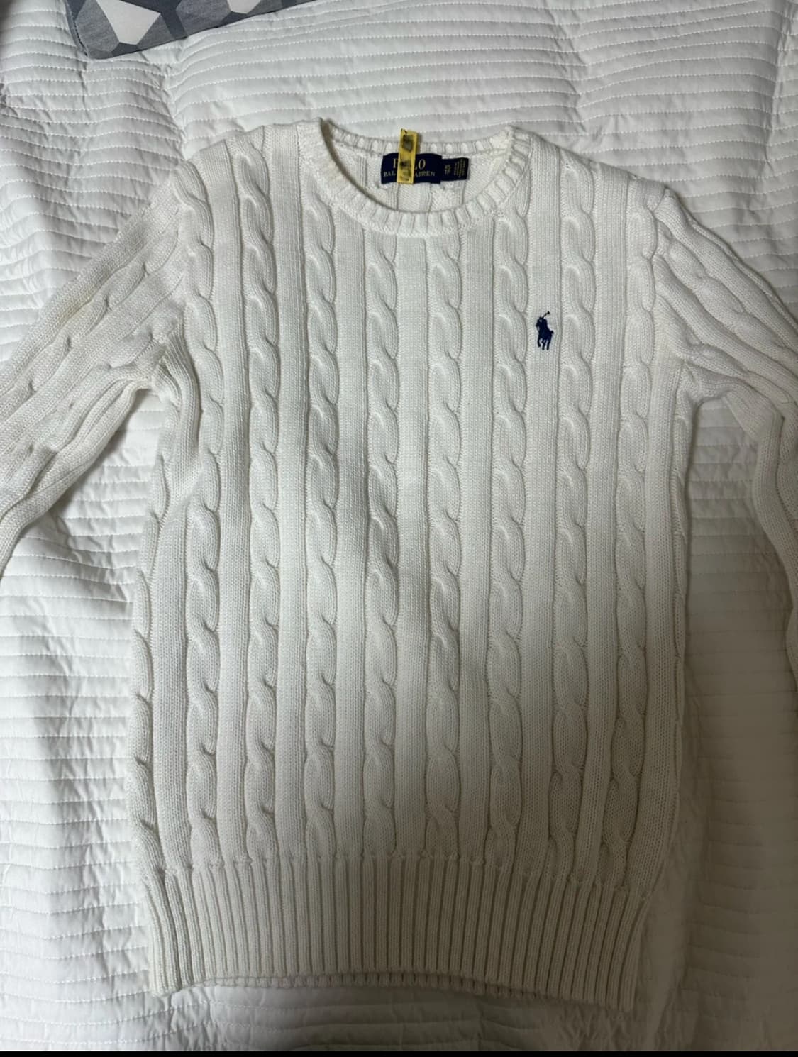 폴로 니트 화이트 xs 상품이미지1