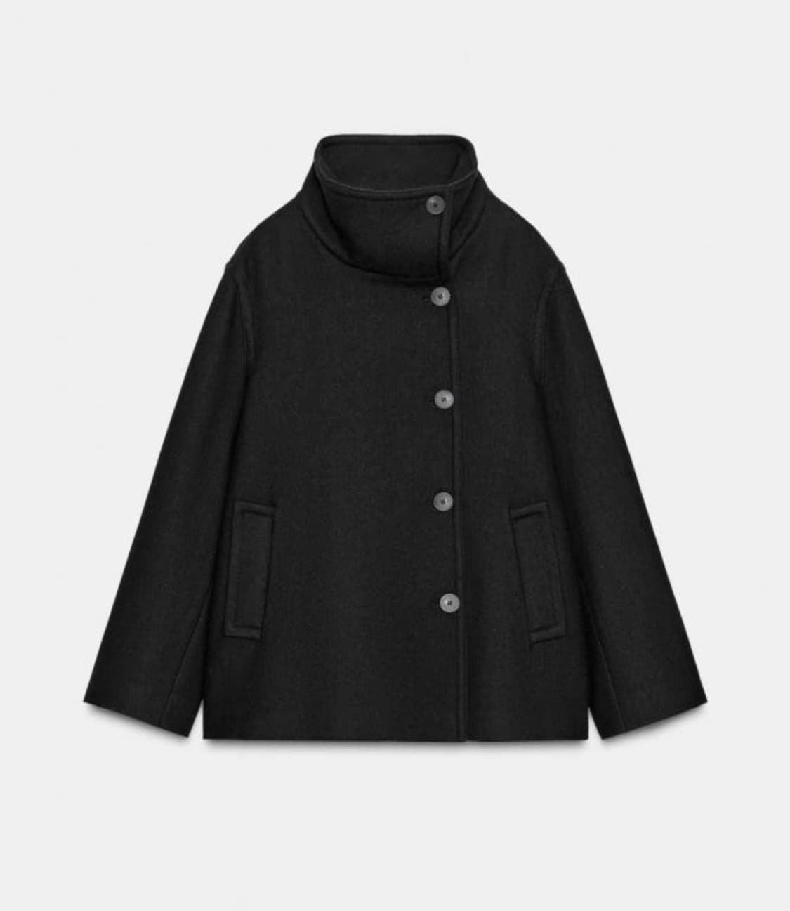 자라 하이넥 울 쇼트 코트 상품이미지1