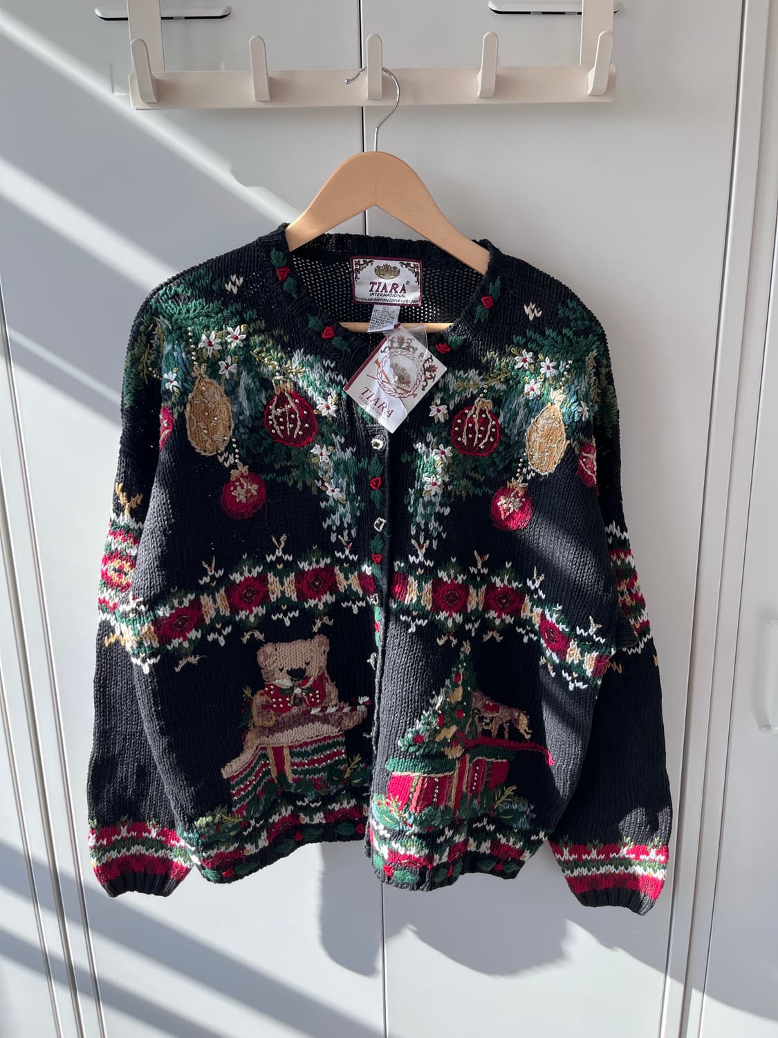 Tiara 티아라 크리스마스 곰인형 니트 가디건 (새상품) 상품이미지8