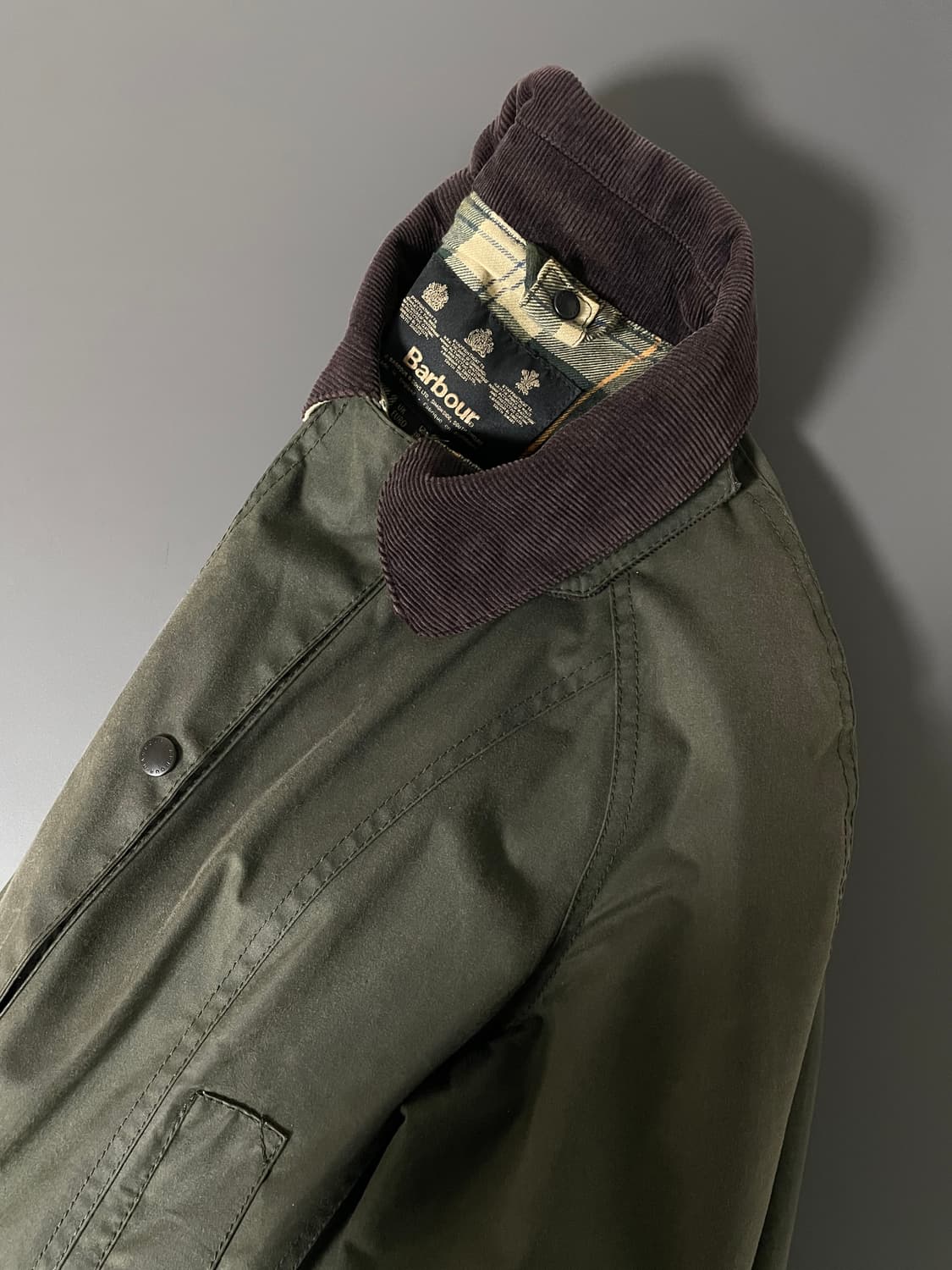 [38] 바버 비드넬 왁스 자켓 세이지 상품이미지5