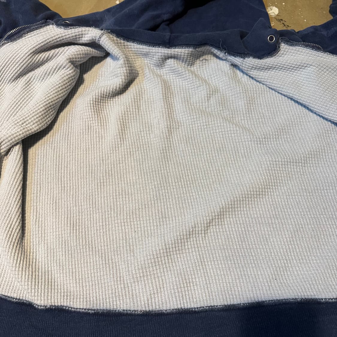 60~70s faded thermal zipup hoodie 상품이미지3
