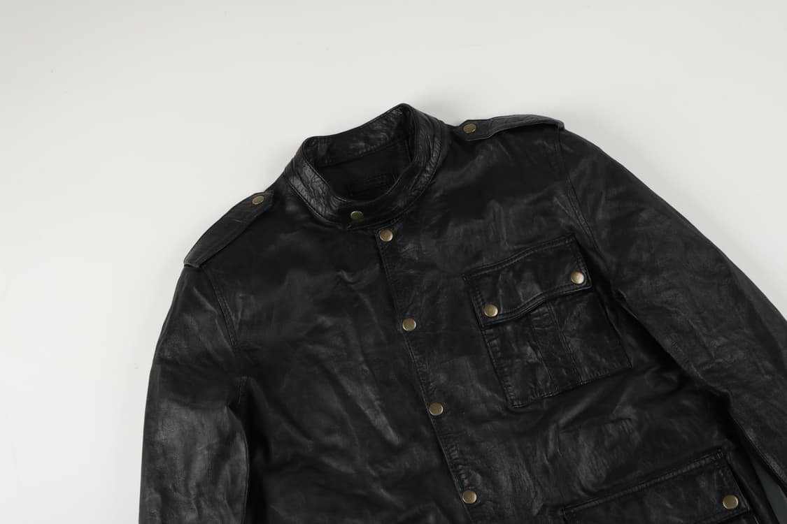[L] 90's 리얼레더 양가죽 바이커 자켓 상품이미지2