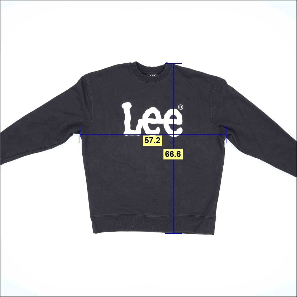 [M] LEE 빅로고 블랙 맨투맨 0115H1 상품이미지5