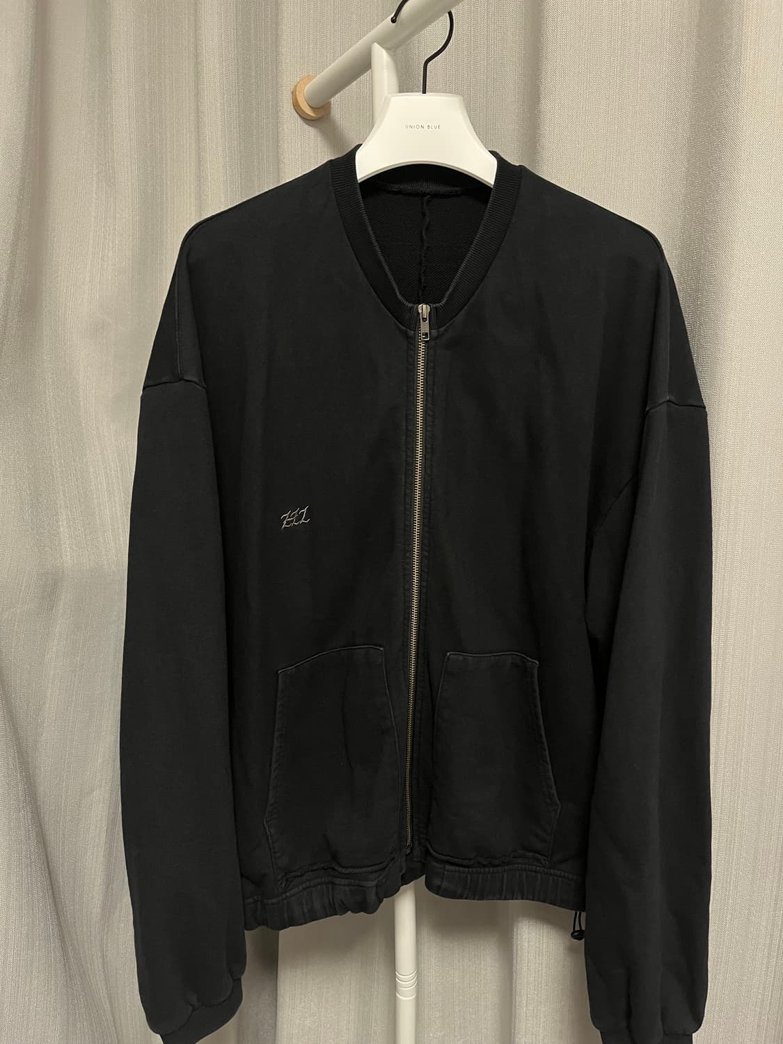 [4]폴리테루 휴먼인덱스 집저지 자켓 워시드 블랙 상품이미지1