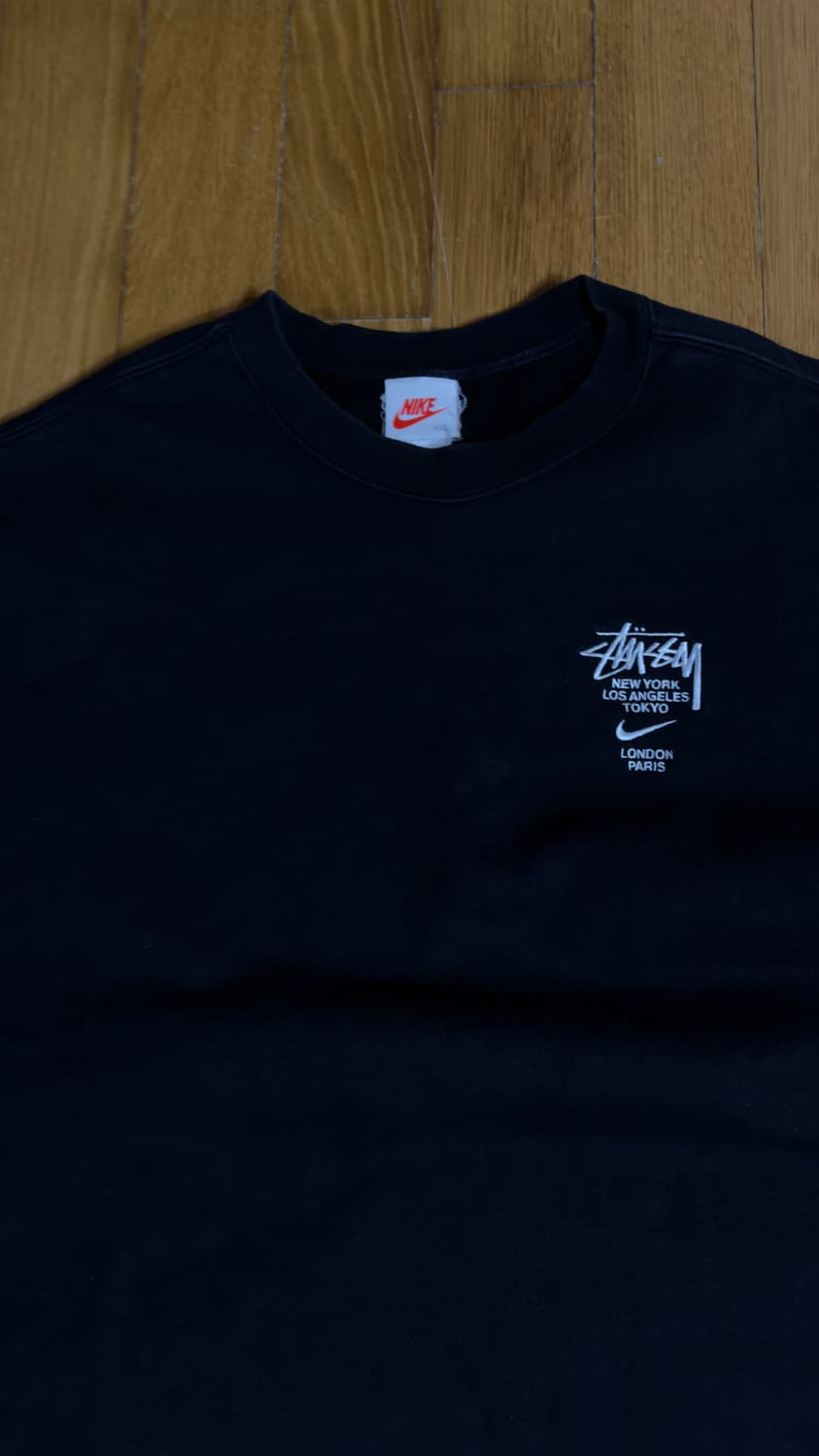 나이키 x 스투시 NRG ZR 플리스 크루넥 블랙 상품이미지1