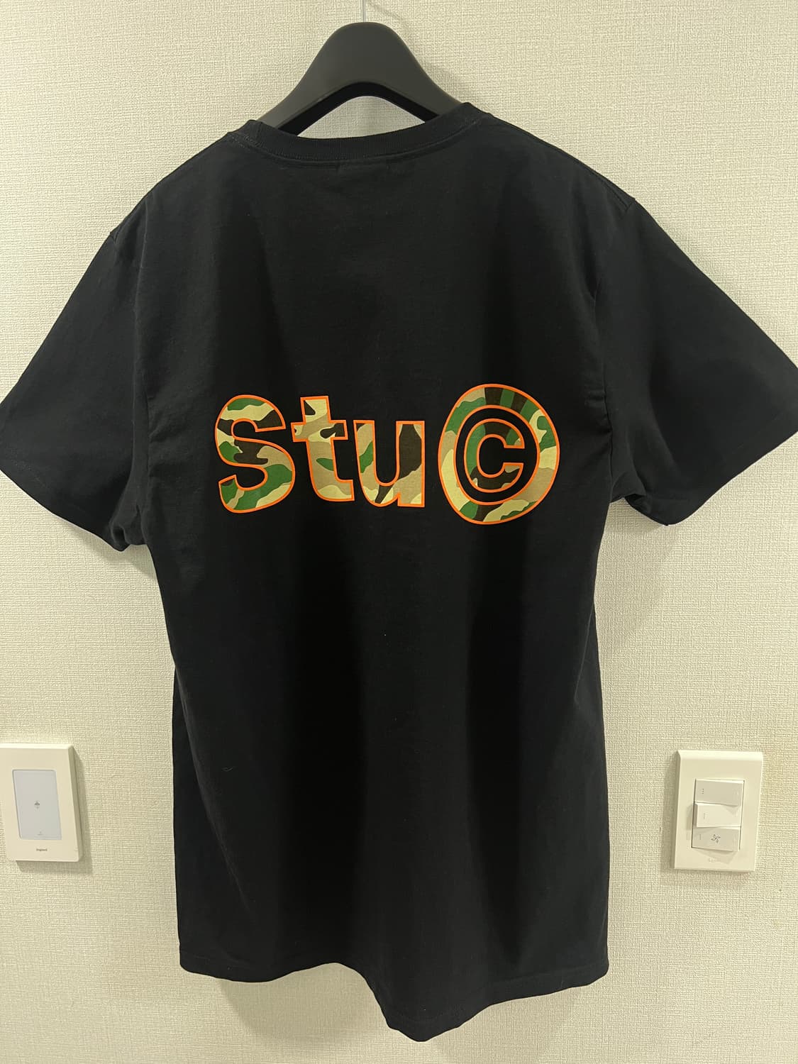 스투시 Stu C. 카모 티셔츠 블랙 M사이즈 상품이미지3