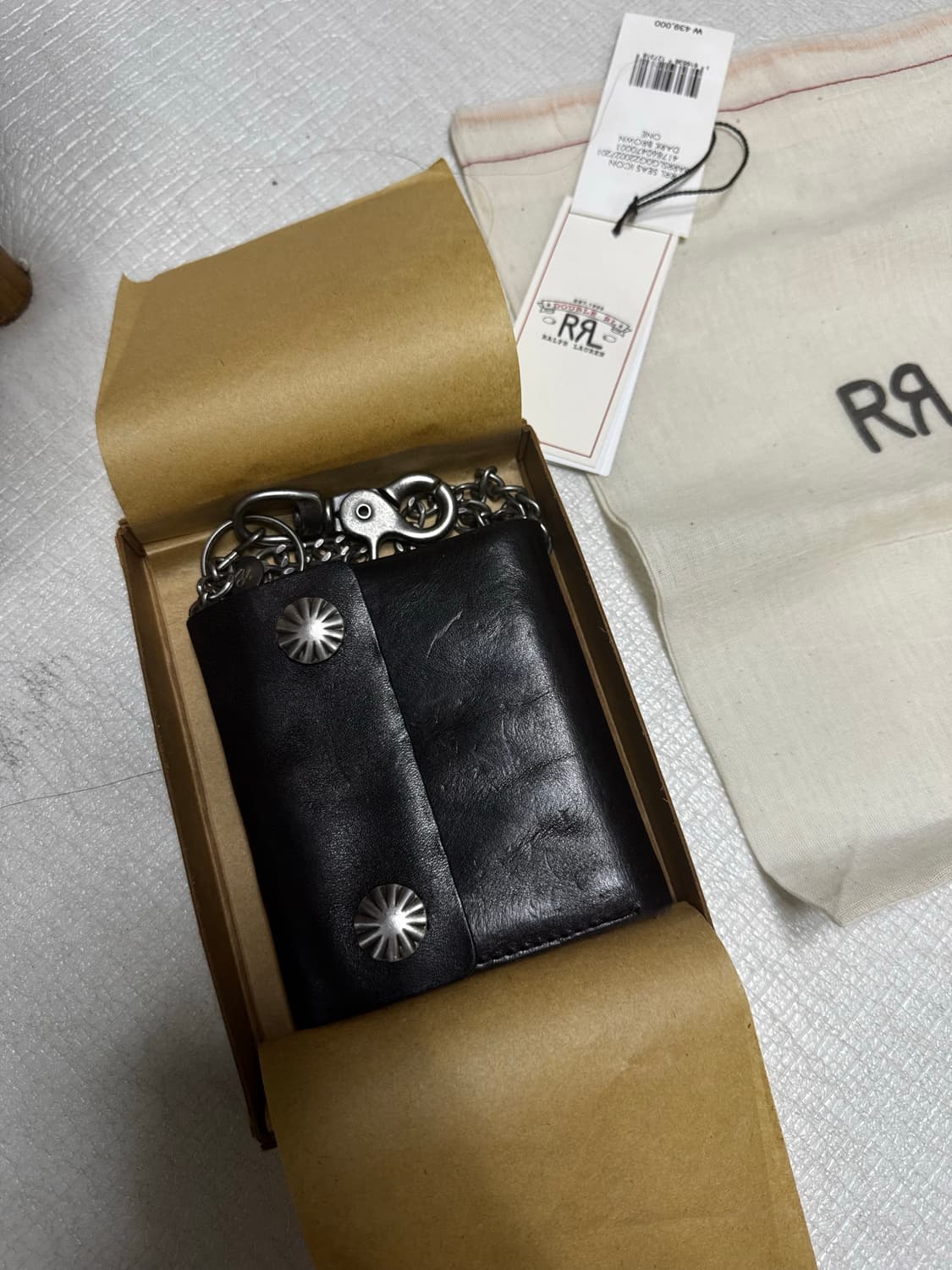 RRL 더블알엘 지갑 콘초 레더 체인 월렛 상품이미지4