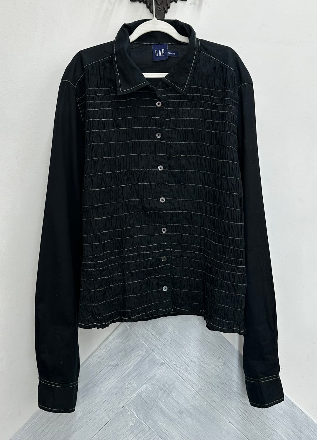 🎸나나깔 재팬 Gap 스티치 셔츠 🎸고스로리 펑크 락시크 블랙 그런지 상품이미지2