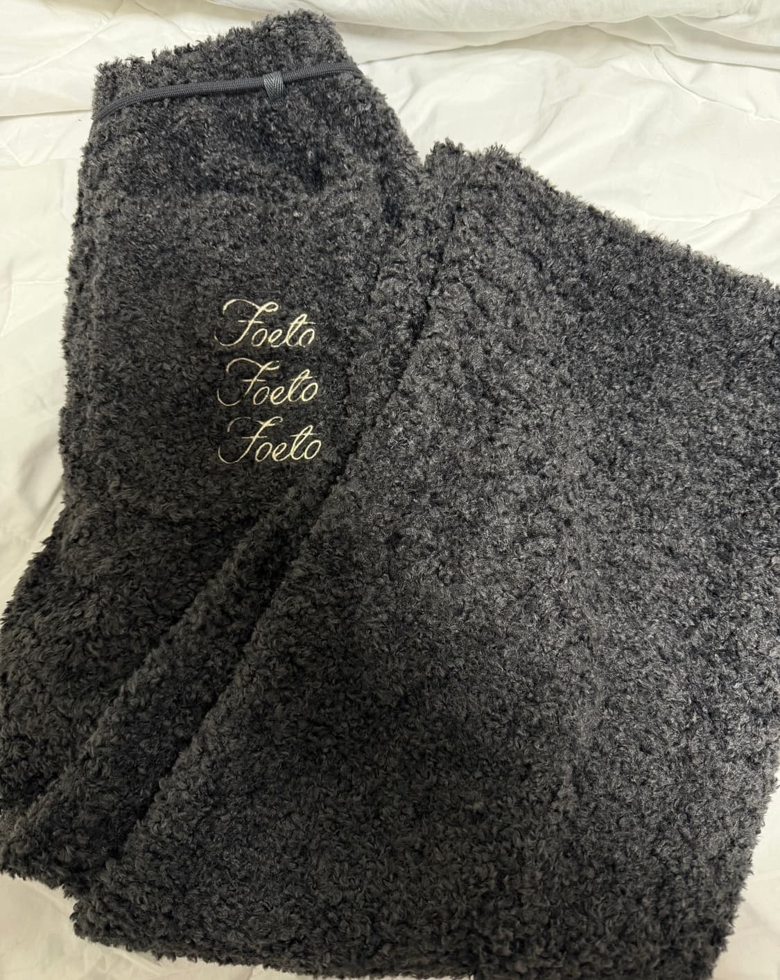 (새상품/기장수선) 포에토 밤비 테리 팬츠 차콜 상품이미지8