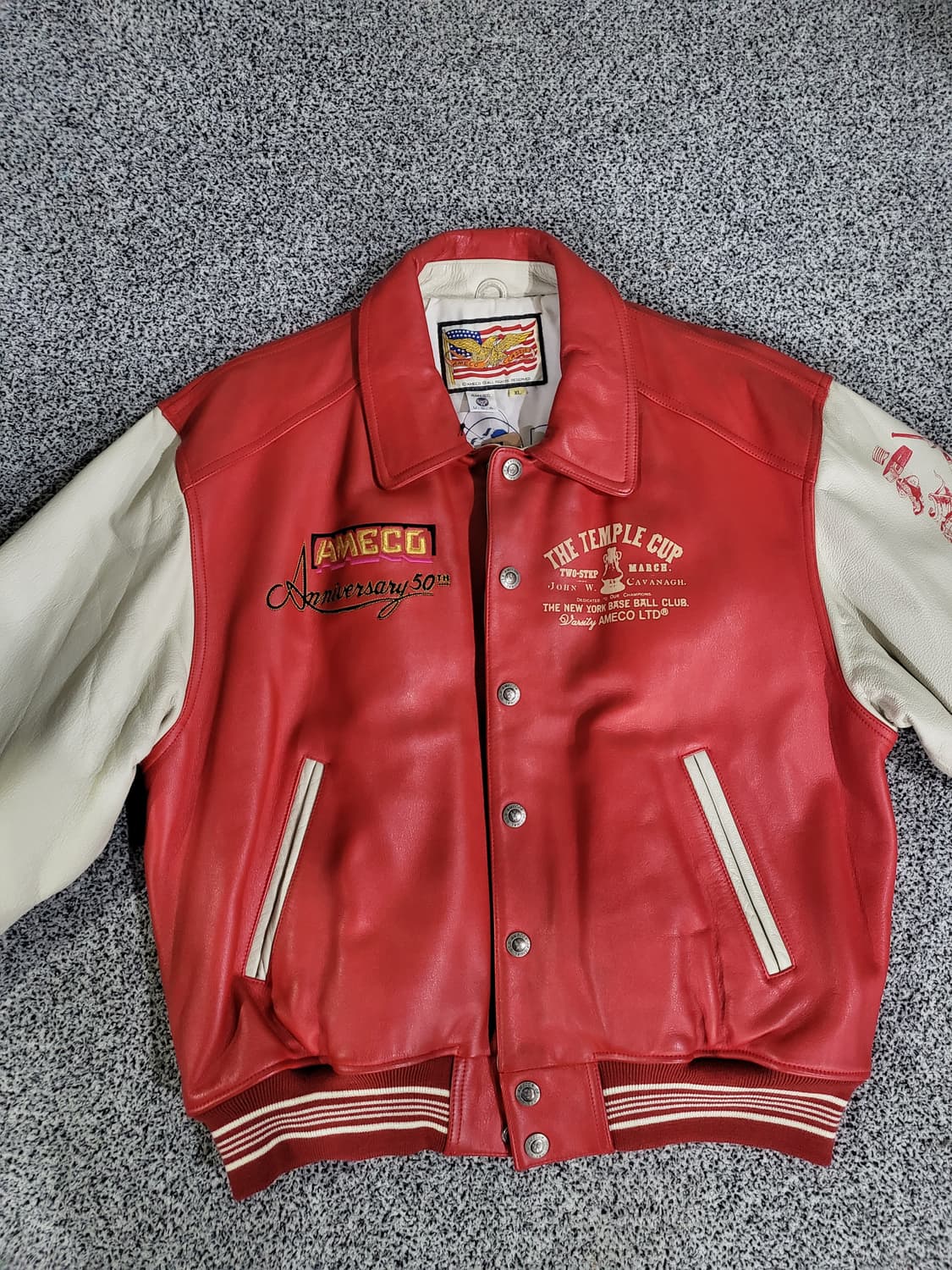 아메코 빈티지 가죽 스타디움 자켓 상품이미지1