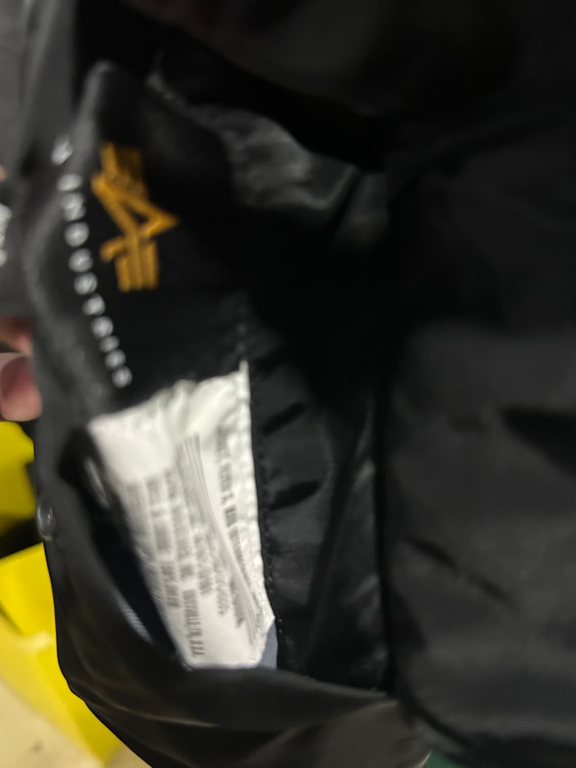 알파인더스트리 nasa ma-1 블랙봄버자켓 100사이즈 상품이미지5