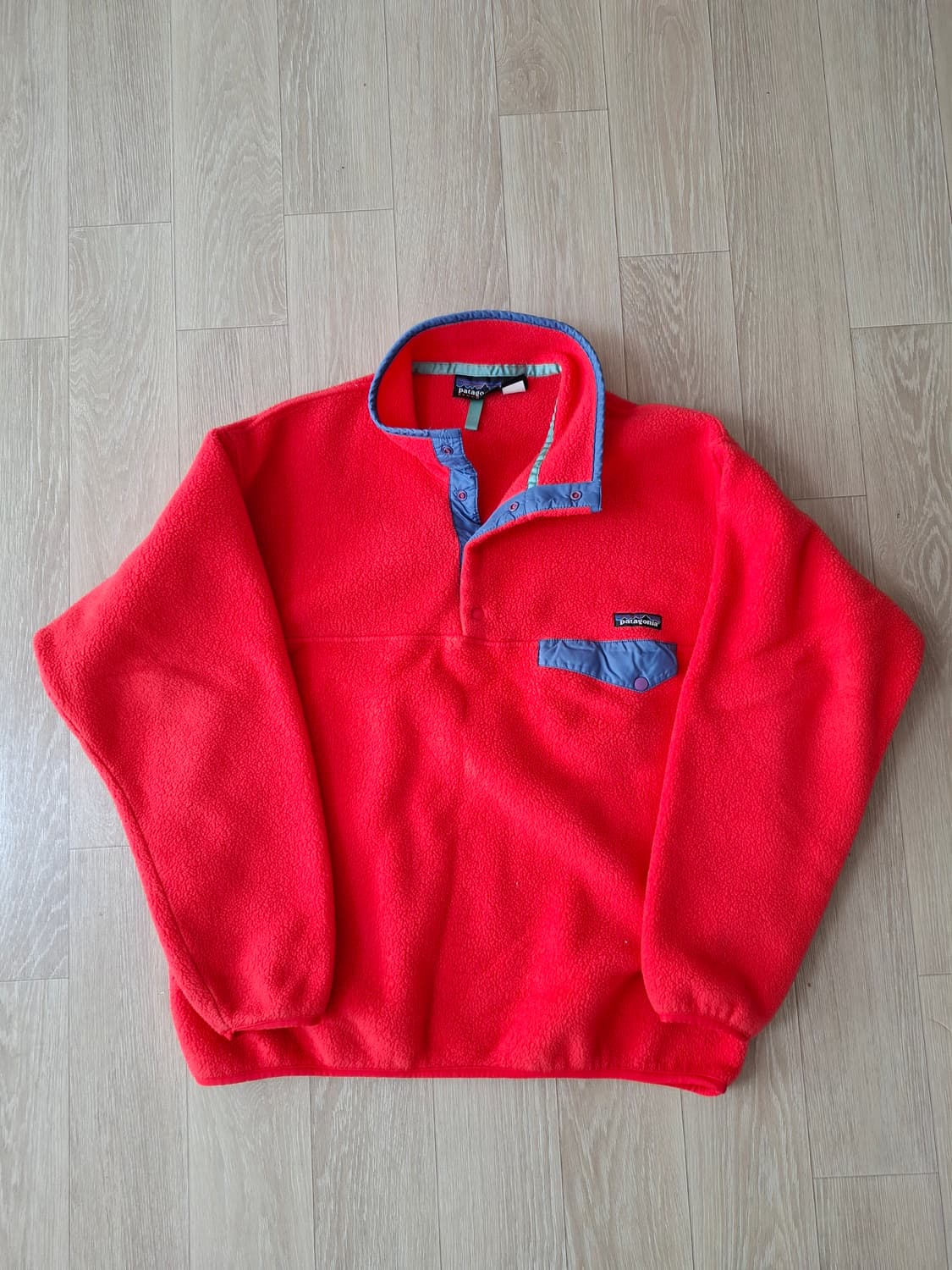 L 파타고니아 90s 신칠라 플리스 풀오버 자메이카 레드 상품이미지1