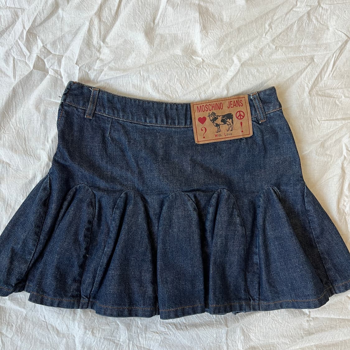 moschino frill denim mini skirt 상품이미지1