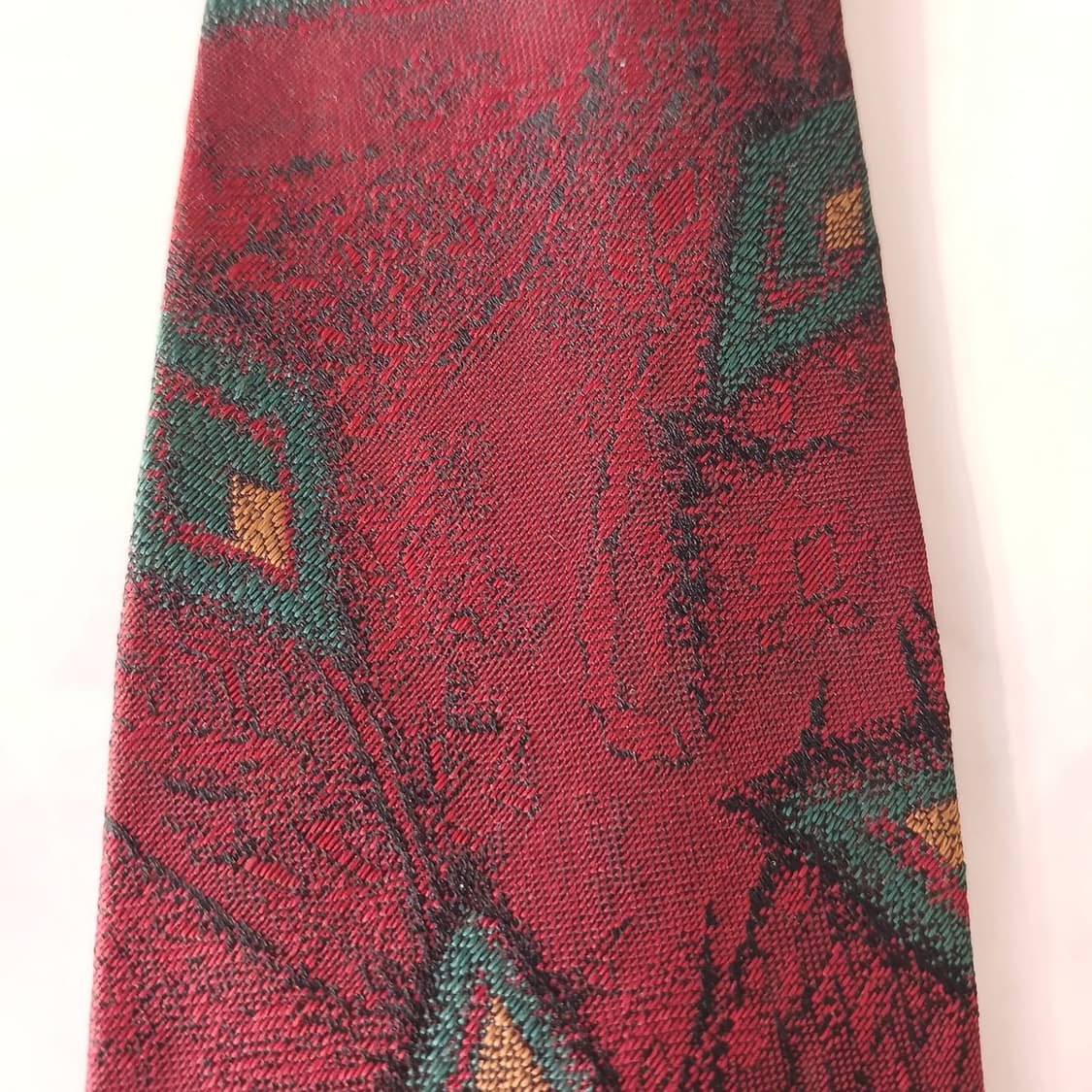 지방시 실크 버건디 아트 자카드 넥타이 8.8cm A등급 A19527
 상품이미지7