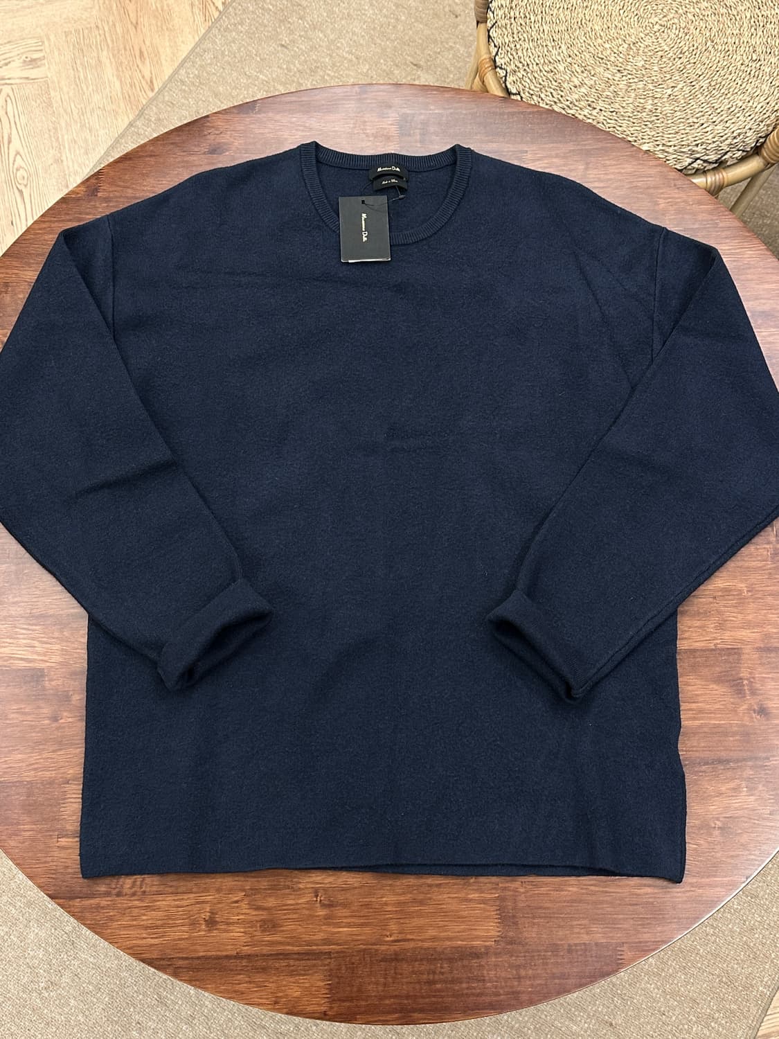 [미착용] 마시모두띠 심리스 세미오버핏 니트 네이비 L 상품이미지1