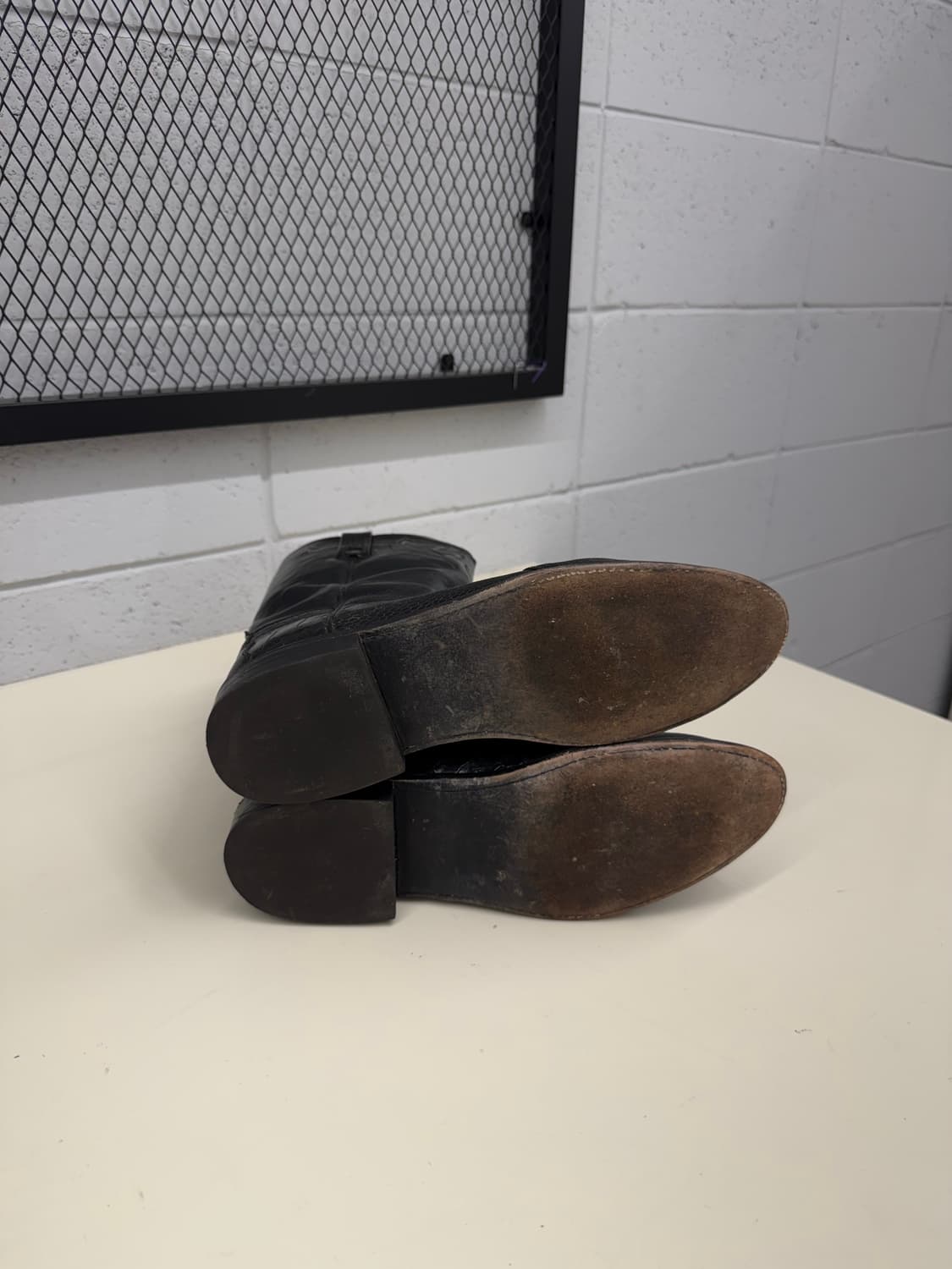 Lucchese 2000 Black Leather Roper 9.5D 상품이미지3