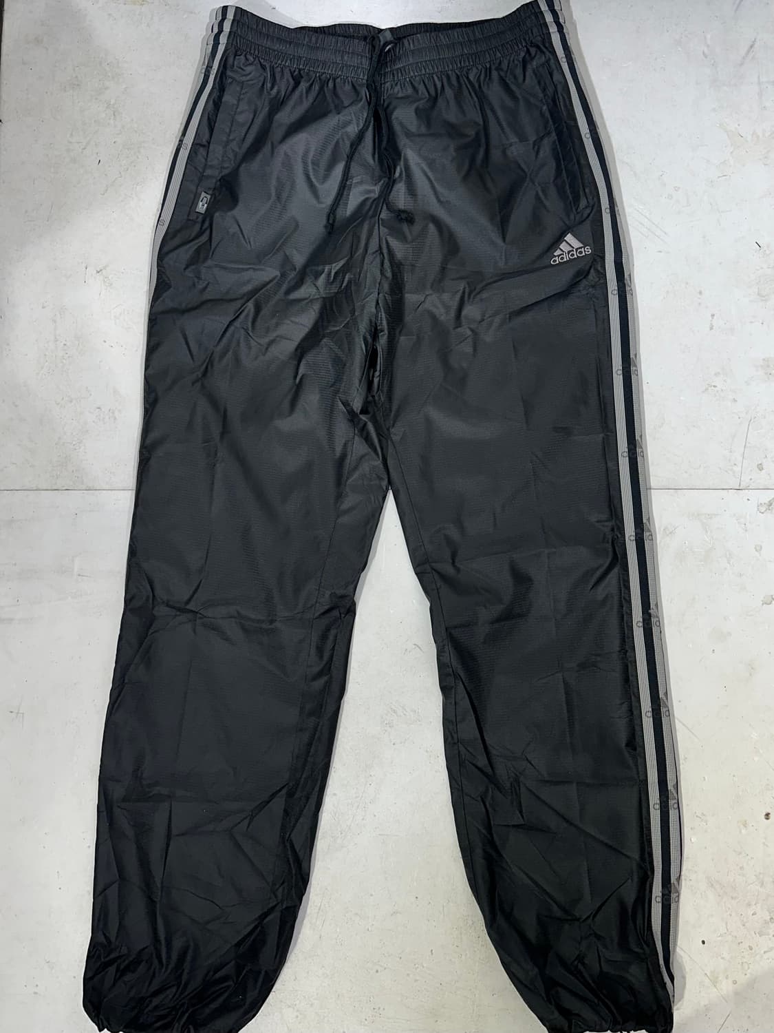 아디다스 블랙 트랙 그레이 삼선 와이드 추리닝 트레이닝 팬츠 2XL 상품이미지4