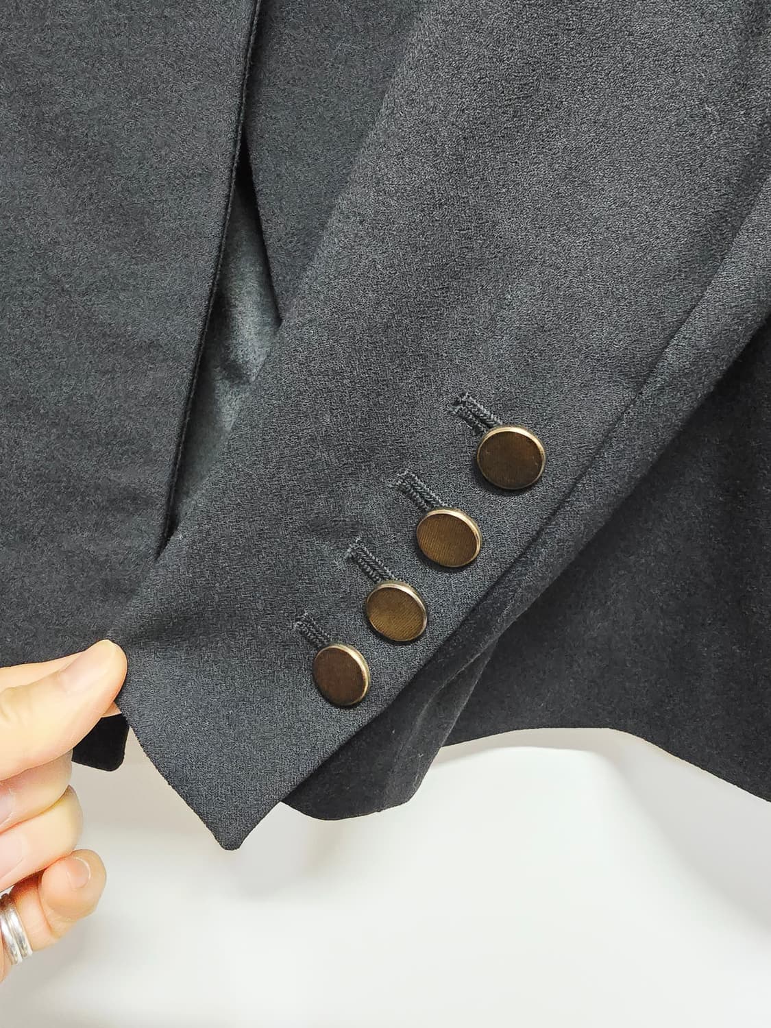 마인 블랙 이태리 노카라 자켓 여성 상품이미지4