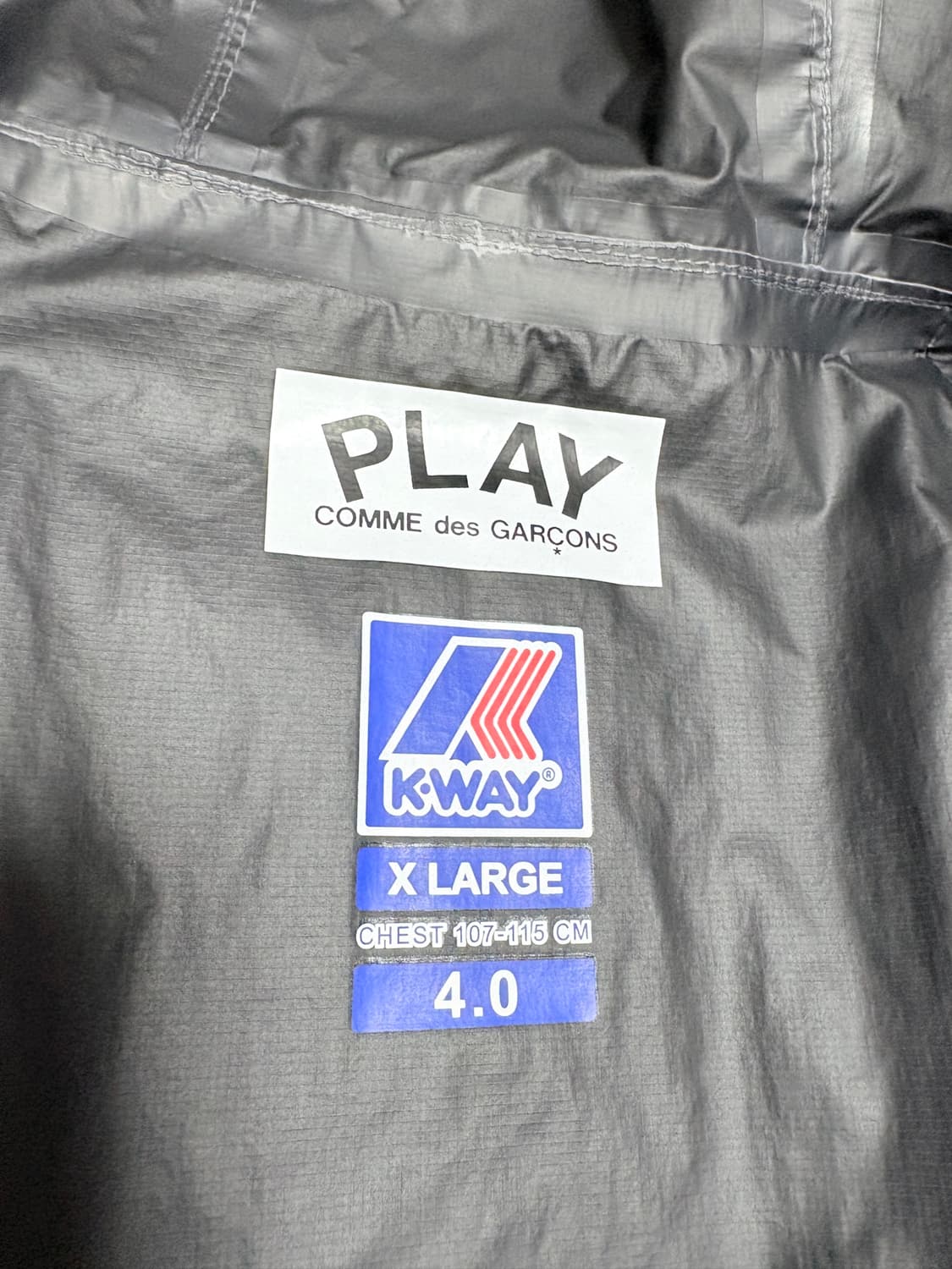 꼼데가르송x kway 바람막이 xl 상품이미지3