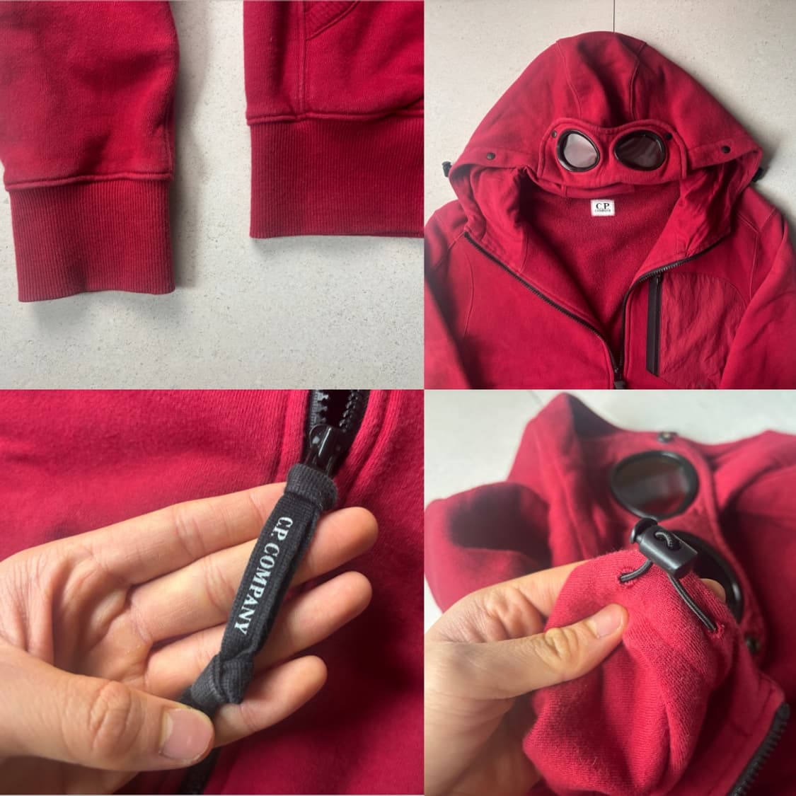 Cp컴퍼니 레드 고글후드집업 상품이미지3