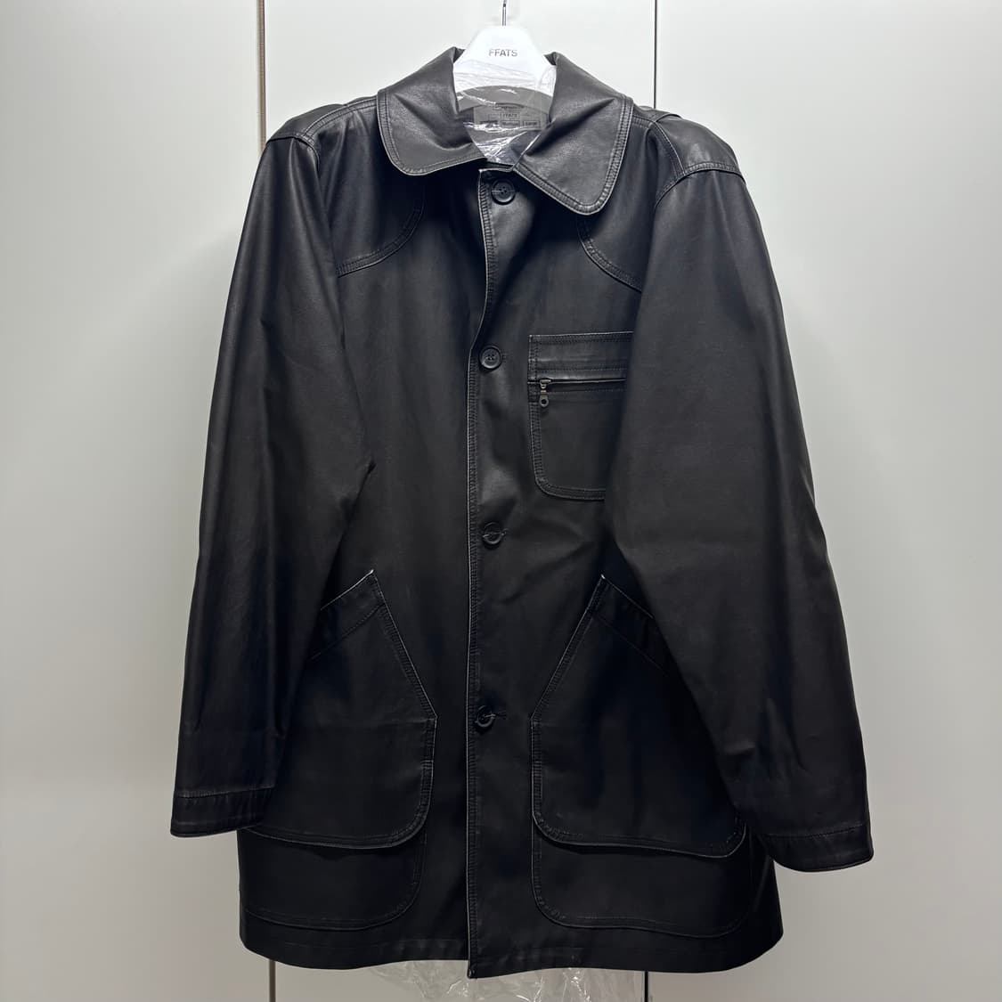 FFATS 비건 레더 워크 카 코트 상품이미지1