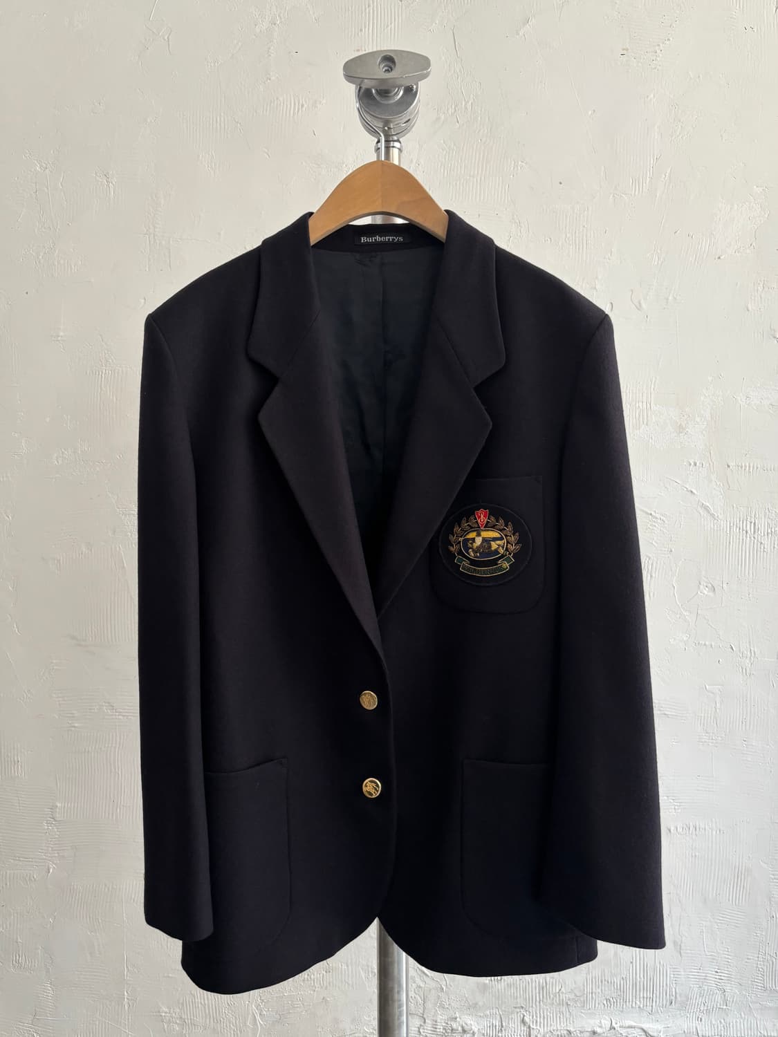 Burberry 버버리 크레스트 로고 금장 울 블레이저 자켓 상품이미지1