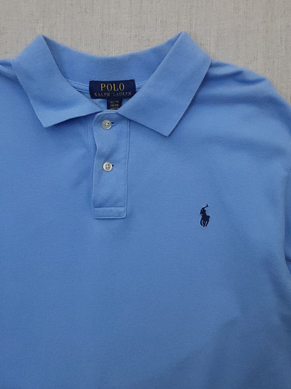 폴로 랄프로렌 긴팔 폴로 하늘색 XL 상품이미지2
