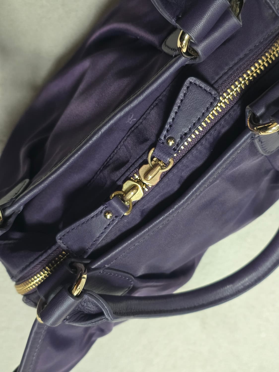 Agnes B 아네스 베 보야지 퍼플 토트백 상품이미지5