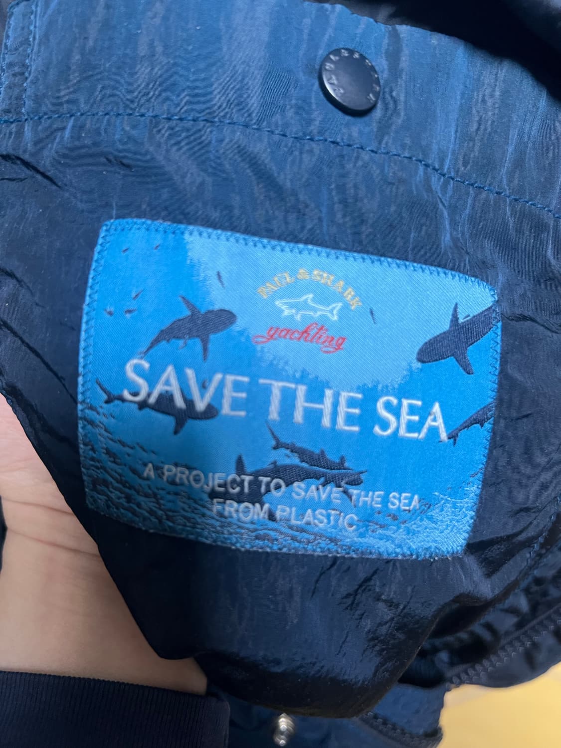 폴앤샤크 요팅 그린 네이비 투톤 구스다운 패딩 M사이즈 상품이미지5