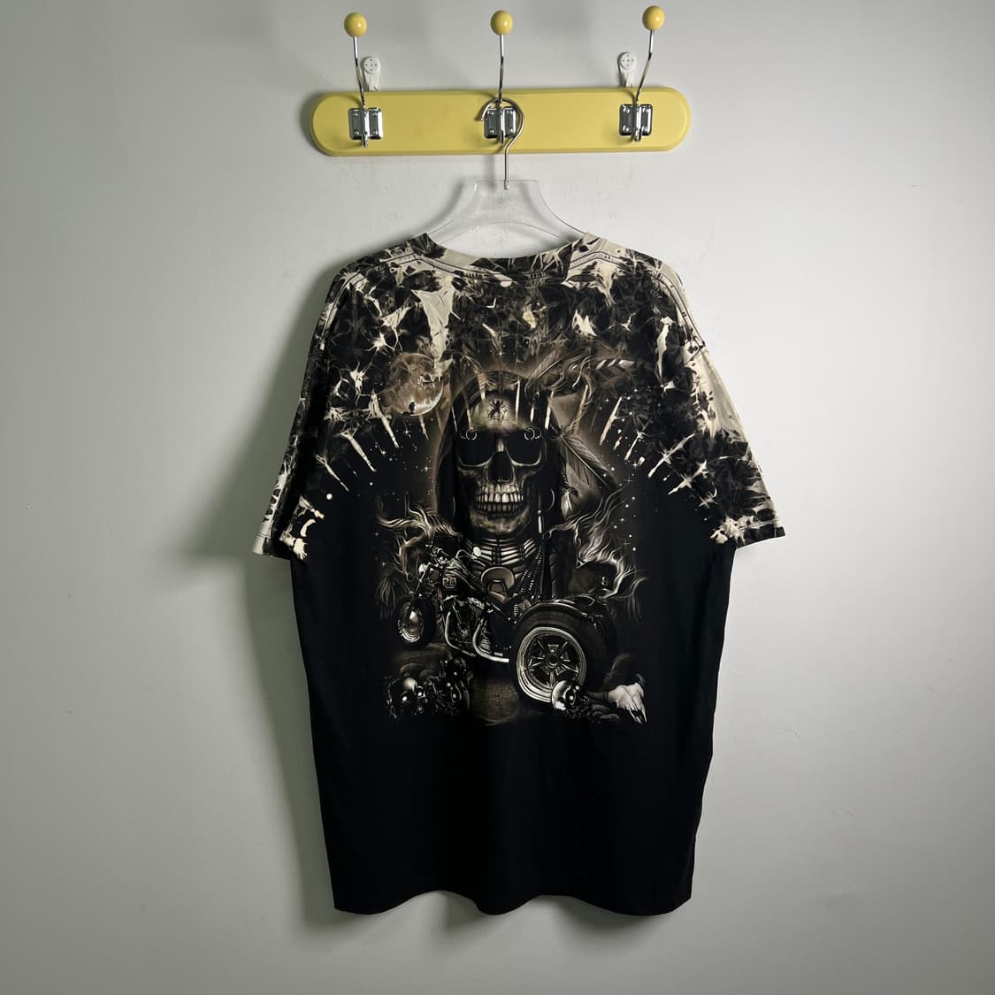 survivors 빈티지 펑크 스컬 프린팅 반팔 티셔츠 XL 상품이미지2