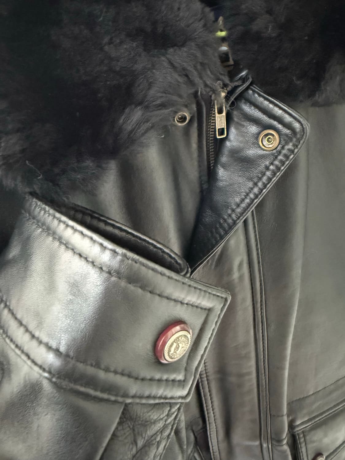 양가죽양털오리털자켓새것 상품이미지4