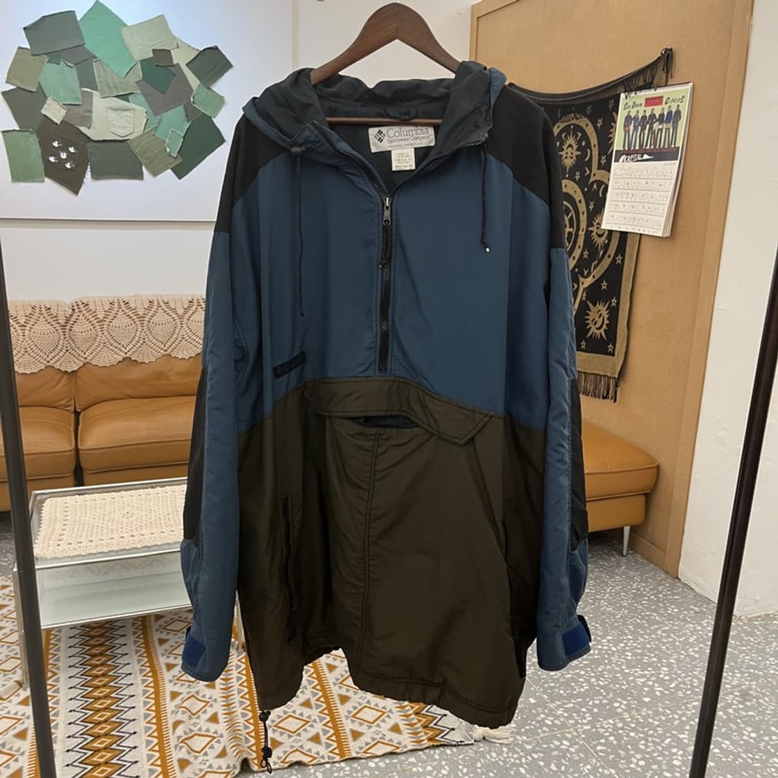 콜롬비아 올드스쿨 레트로 빅사이즈 바람막이 아노락 2XL C10920 상품이미지3