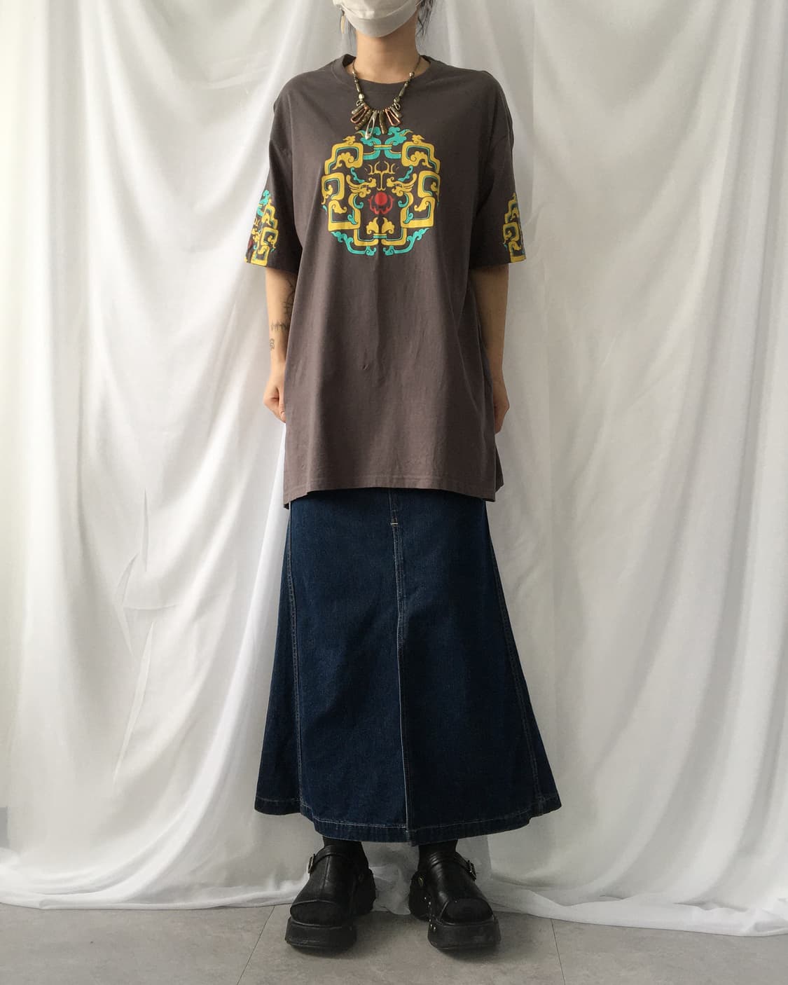 Oriental printing t shirt 상품이미지4