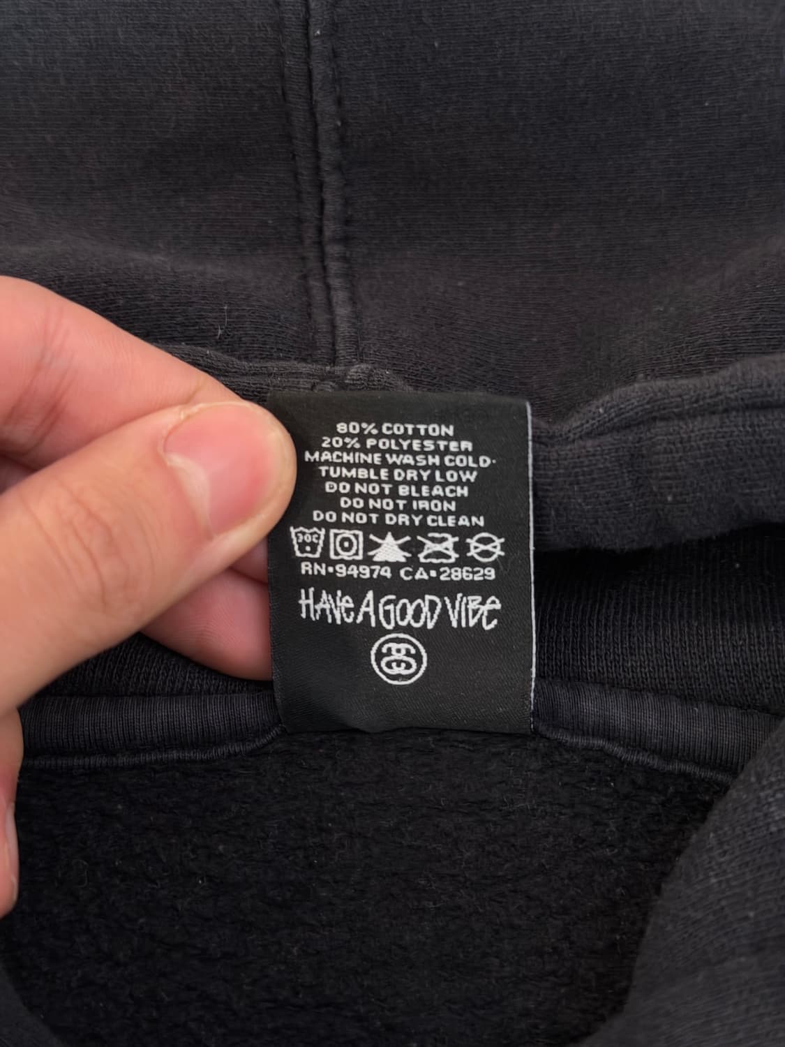 스투시 MTV YO RAPS 갱스터 후드티 블랙 상품이미지7