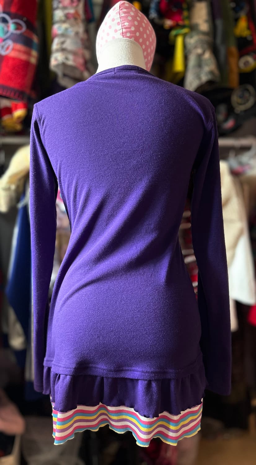 pops lemon 하라주쿠 팝갸루 보라 프릴 롱 슬리브 긴팔 티셔츠 상품이미지2