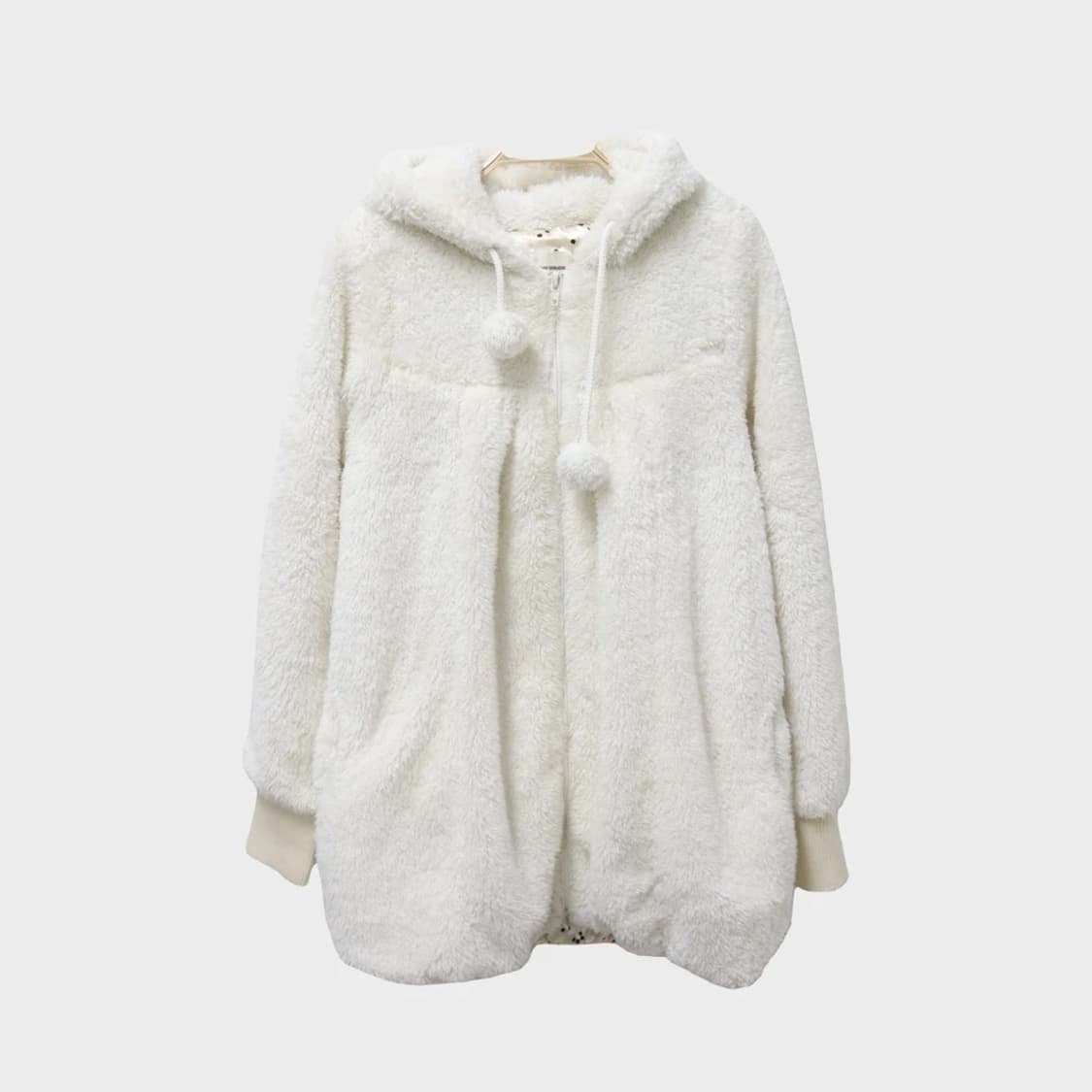 미스티우먼  폼폼 셔링 후리스 자켓 61926 상품이미지1