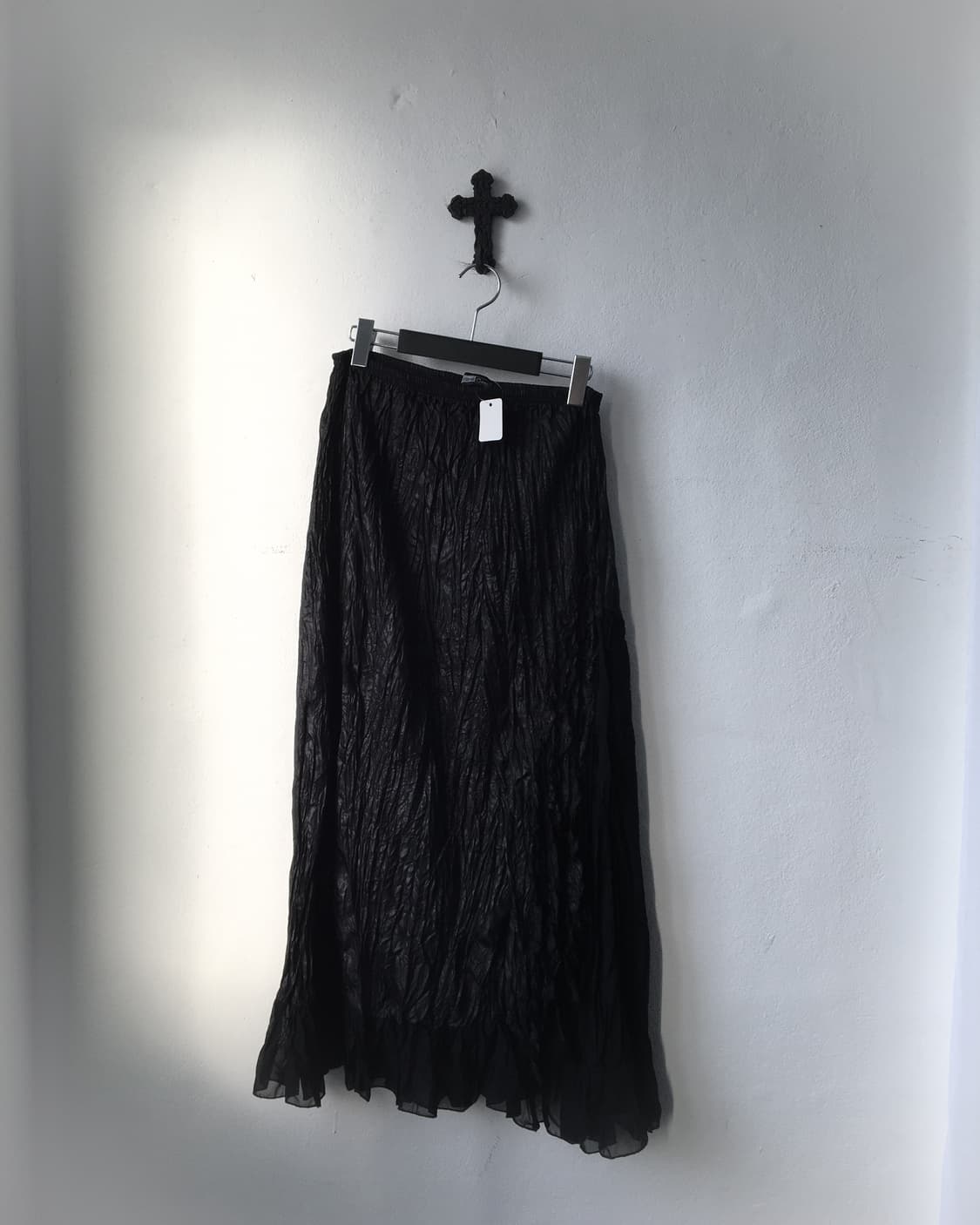 Side layer point pleats long skirt 상품이미지1