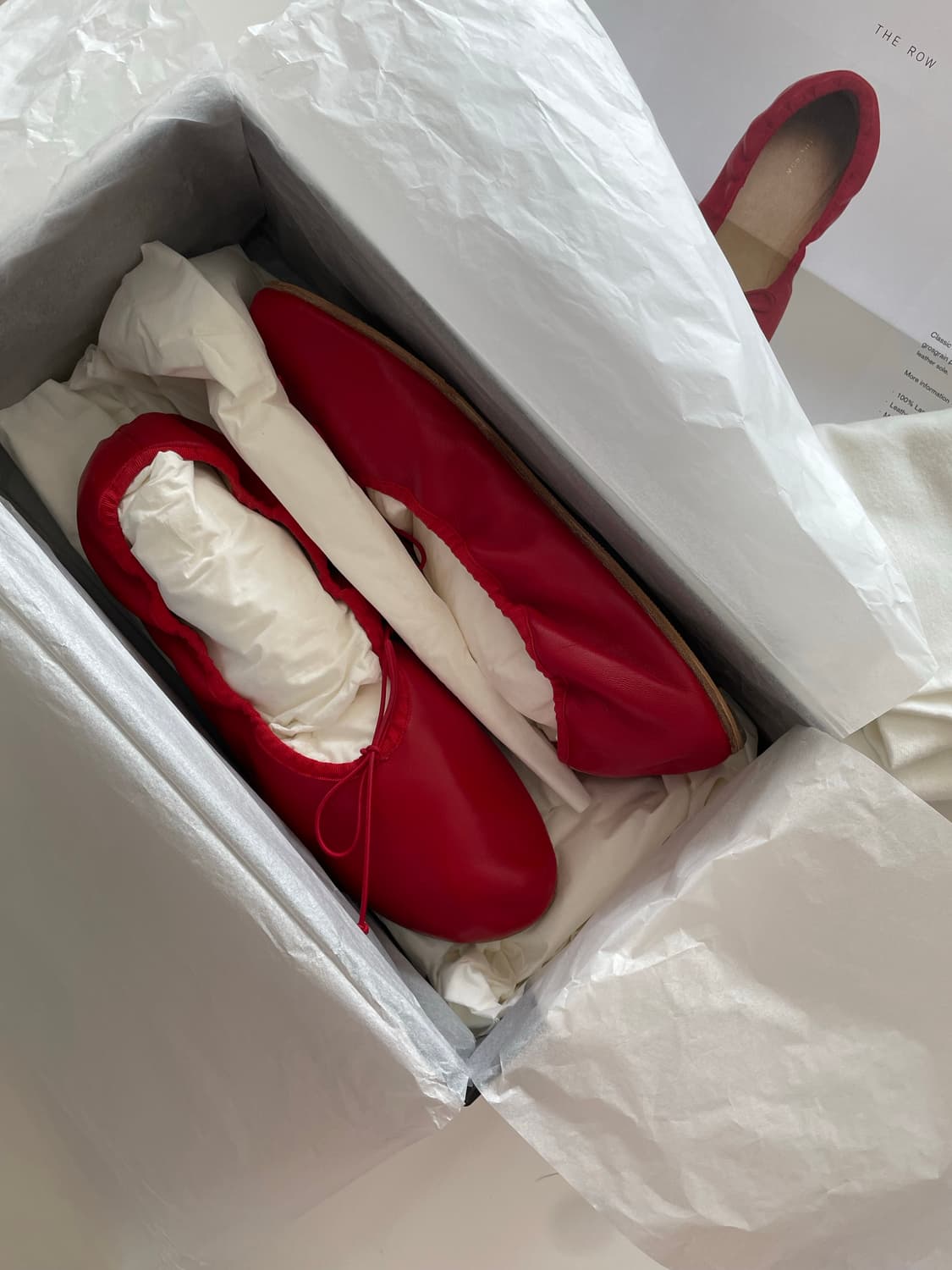 더로우 레드 발레리나 플랫 슈즈 39사이즈 제니 신발 상품이미지1