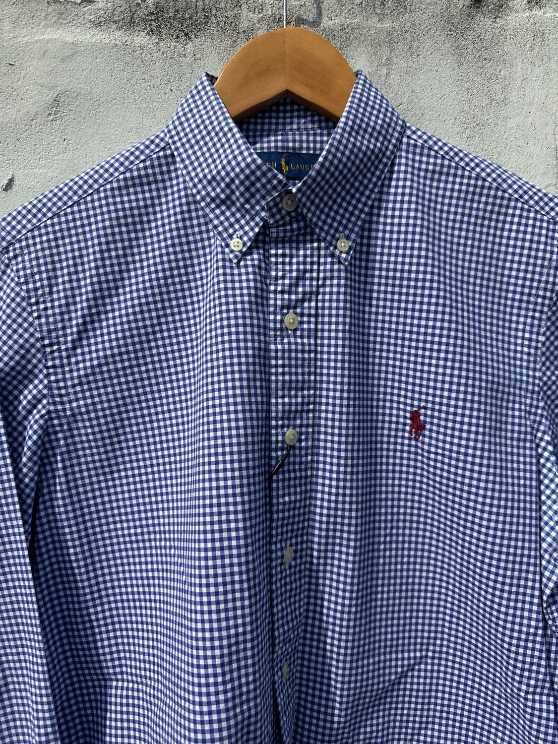[M] 폴로 랄프로렌 블루 깅엄체크 포플린 셔츠 상품이미지2
