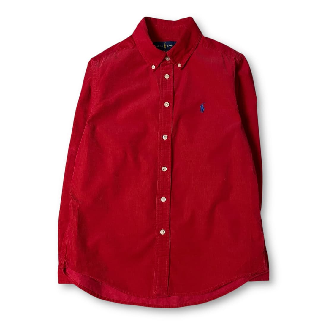 폴로랄프로렌 키즈 레드 코듀로이 긴팔 니트 M(10-12) 상품이미지1