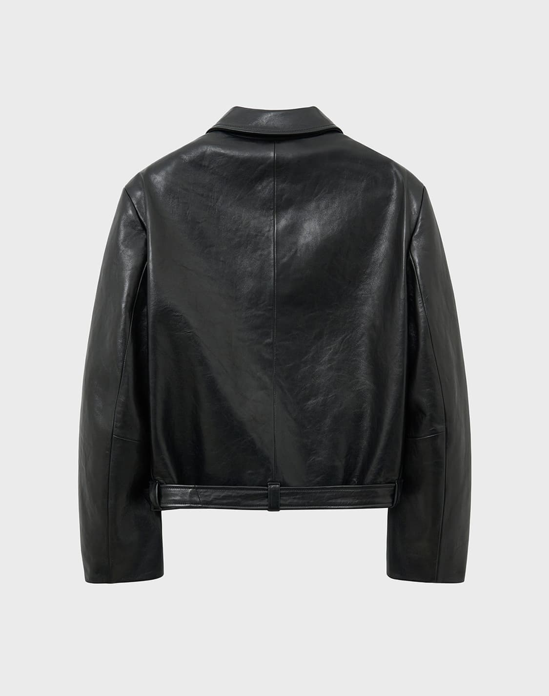 노이어 램스 레더 벨티드 크롭자켓 52사이즈 팝니다 상품이미지4