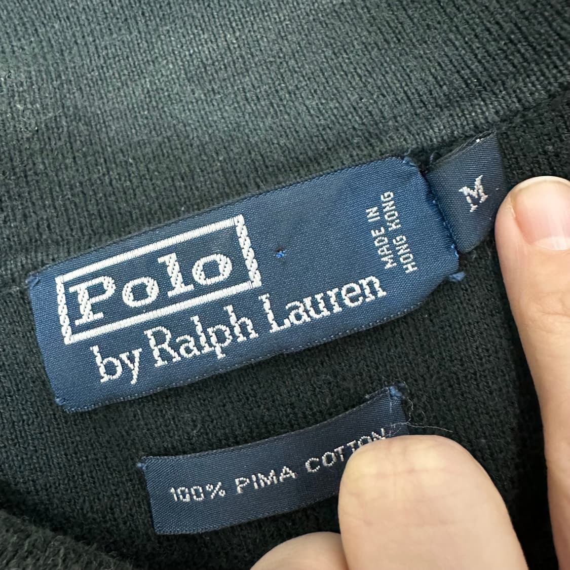 POLO 폴로 랄프로렌 카라티 긴팔티셔츠 블랙 M 상품이미지3