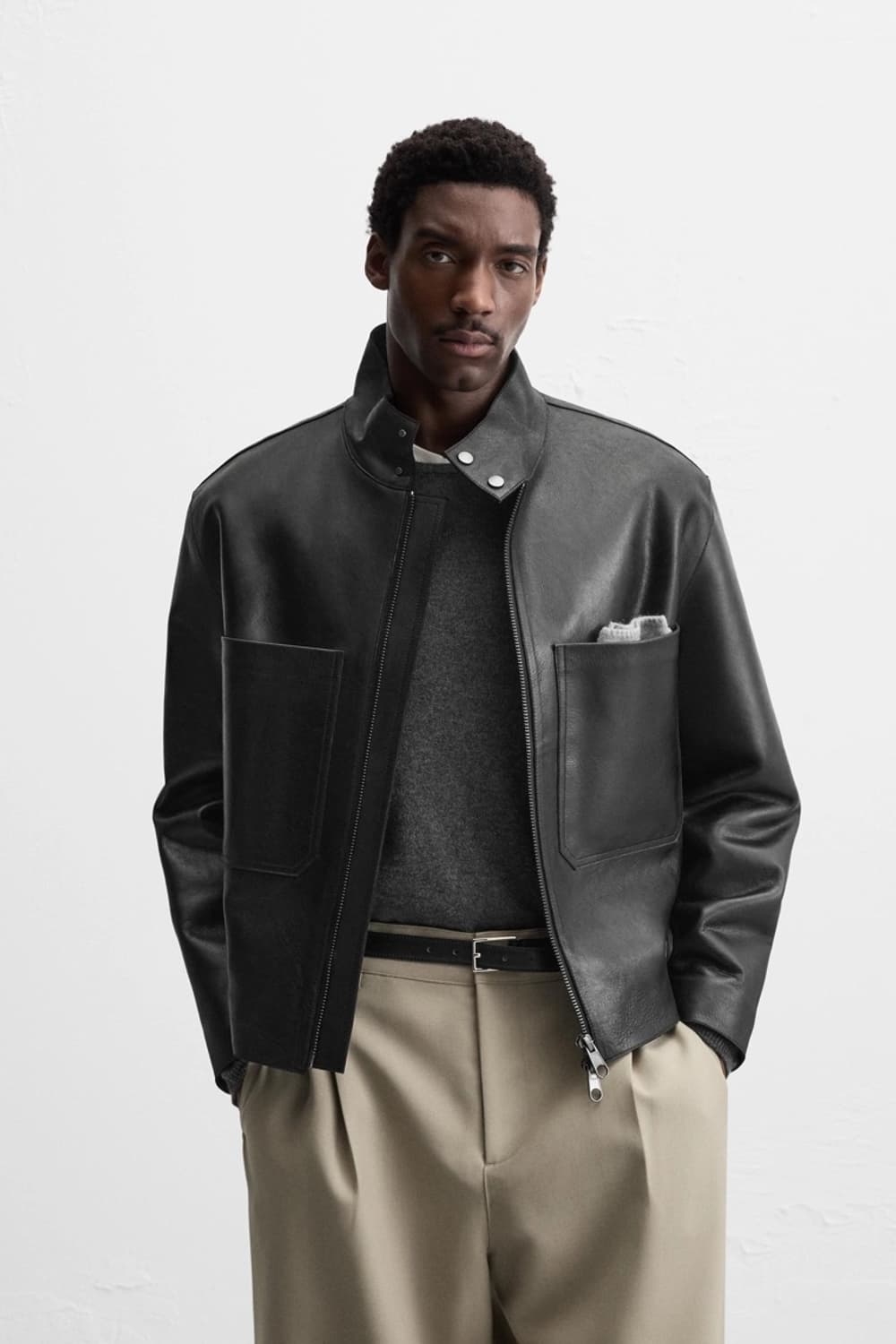 자라 맨즈 레더 자켓  상품이미지1