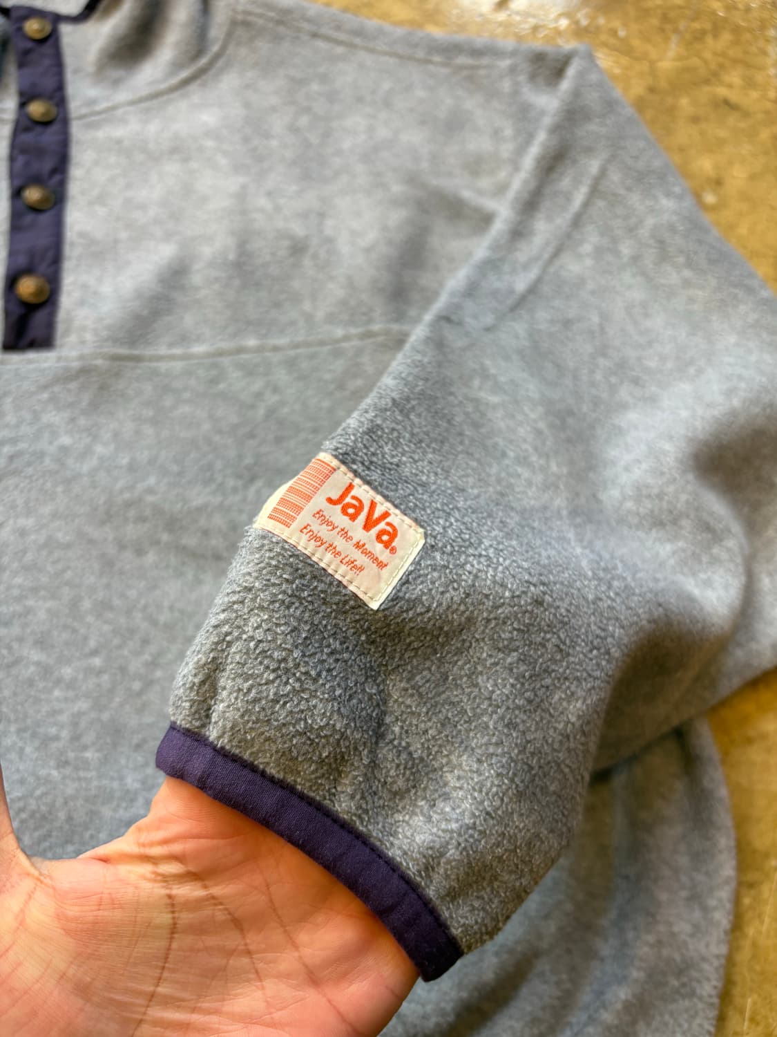 JaVa 그레이 플리스 풀오버 상품이미지3