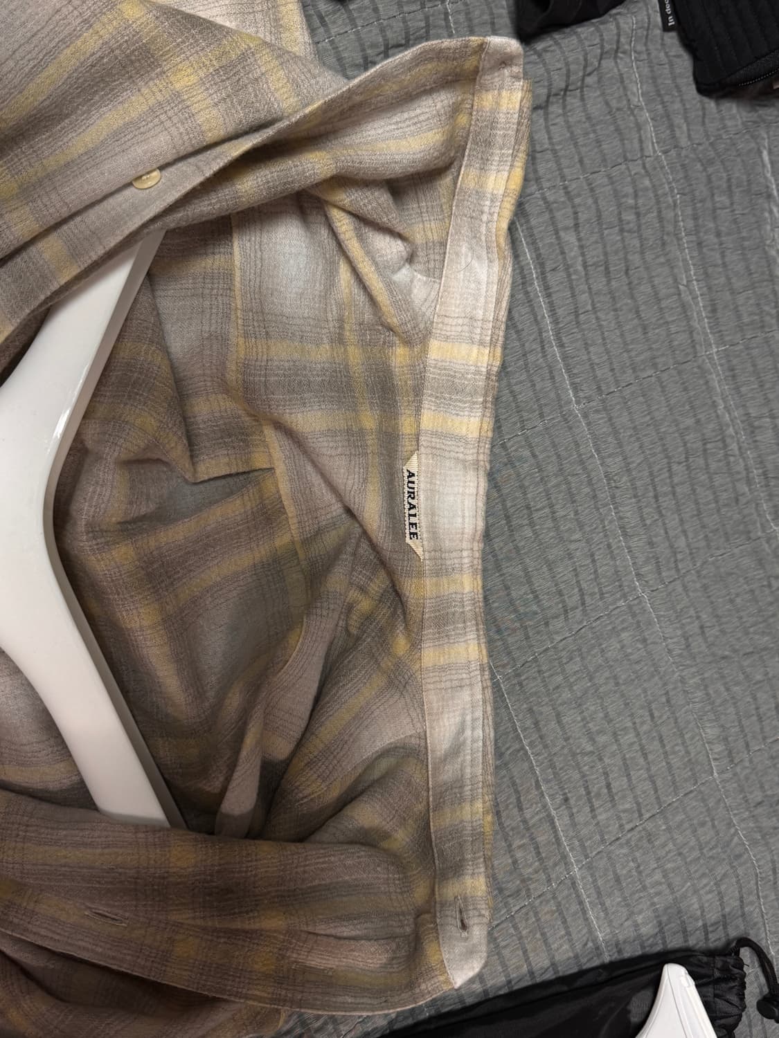 (4사이즈) 오라리 에어리 울 체크 셔츠 24AW AURALEE 상품이미지3