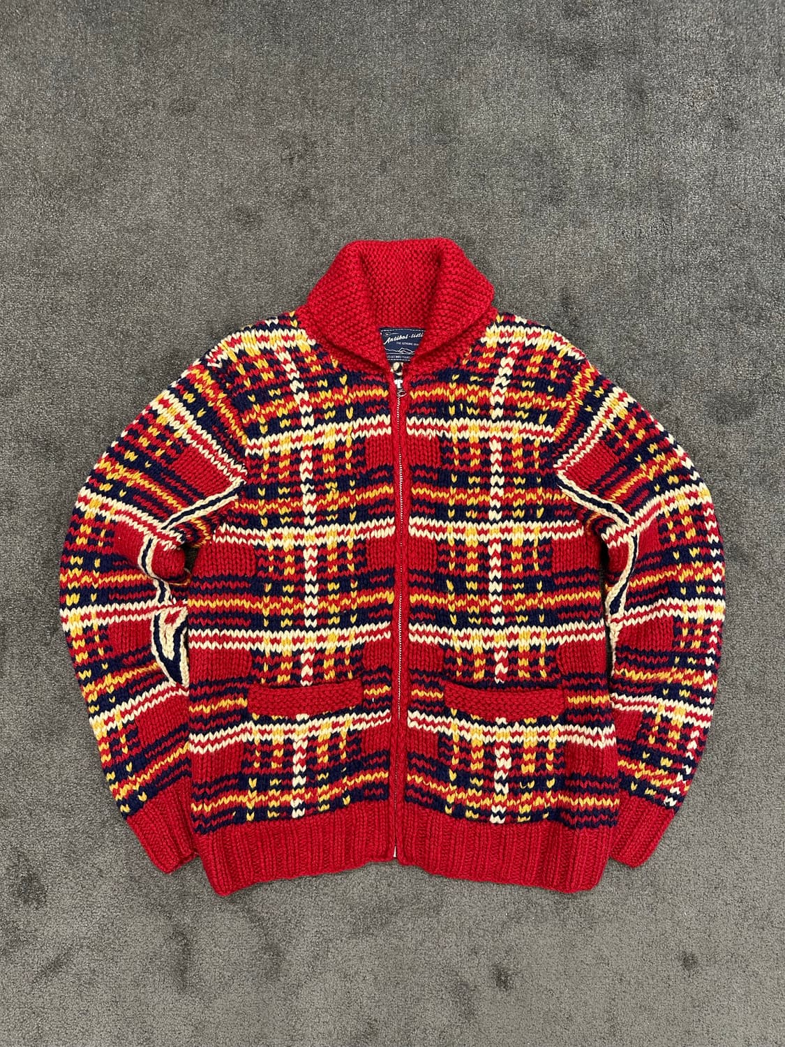 Antiballistc 노르딕 패턴 니트 집업 M 상품이미지1