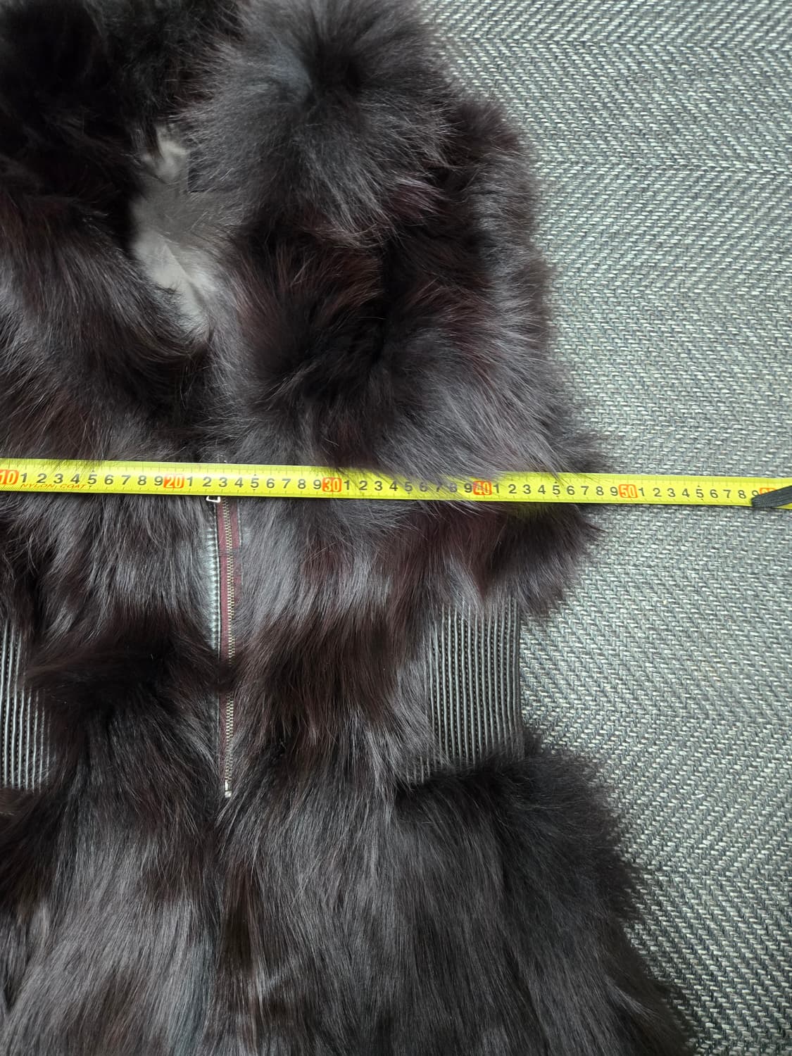 코발트바이크리스한  폭스퍼가죽 베스트 여우털조끼 66-77 상품이미지9