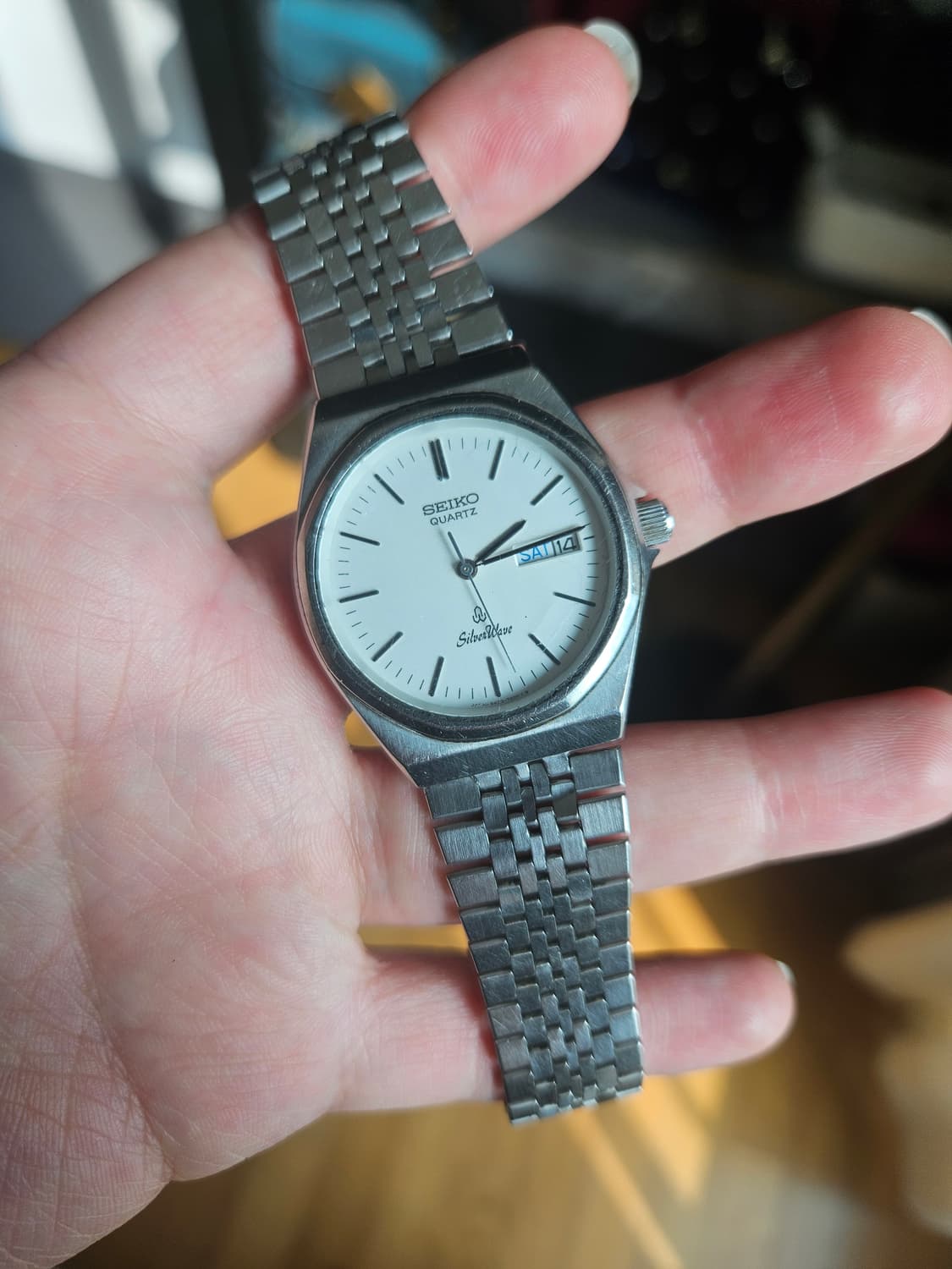 세이코 실버웨이브 빈티지 시계 상품이미지4